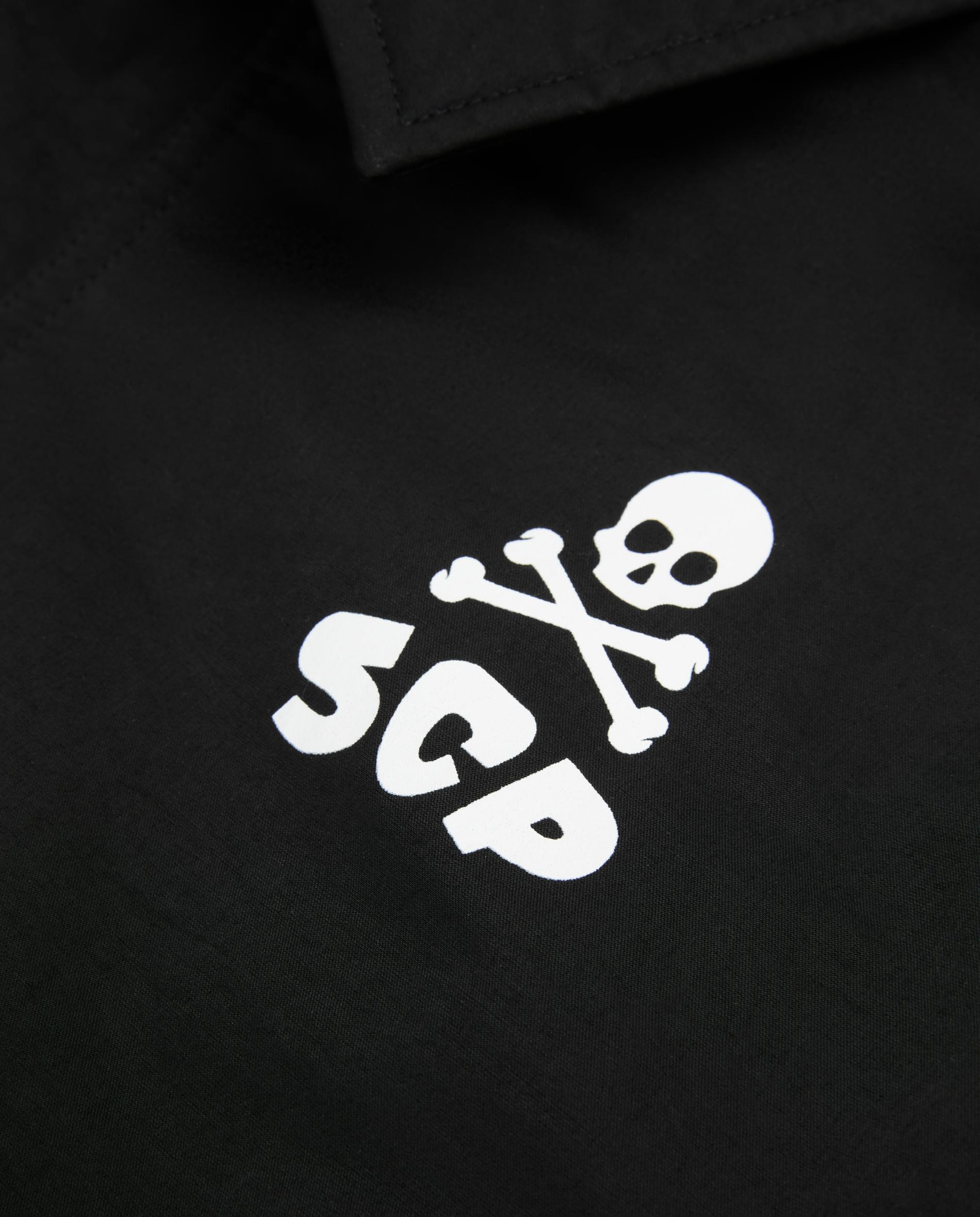 Gabardina com Gola Clássica e Letreiro Posterior Preto-4