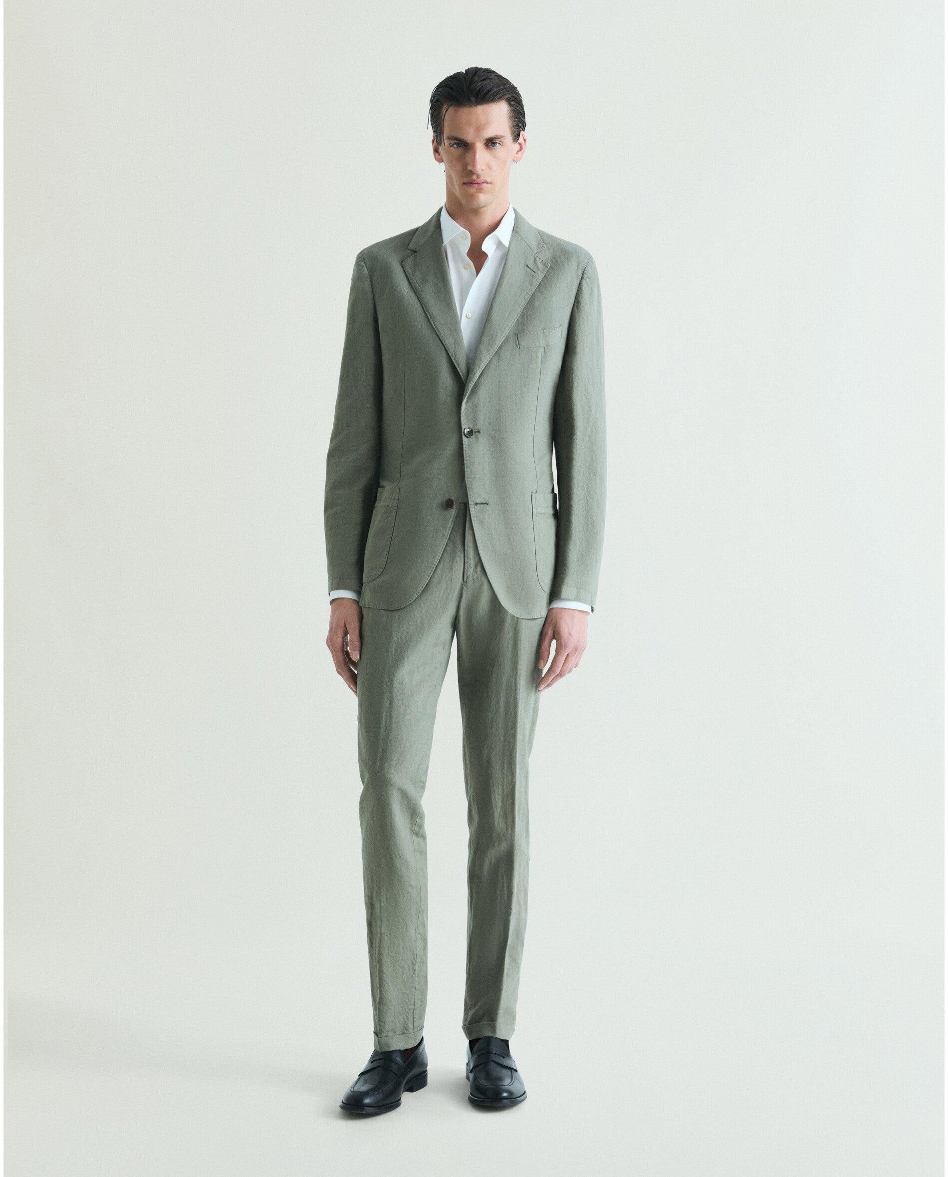 Blazer Regular Fit com Bolsos Patch Verde-claro-3