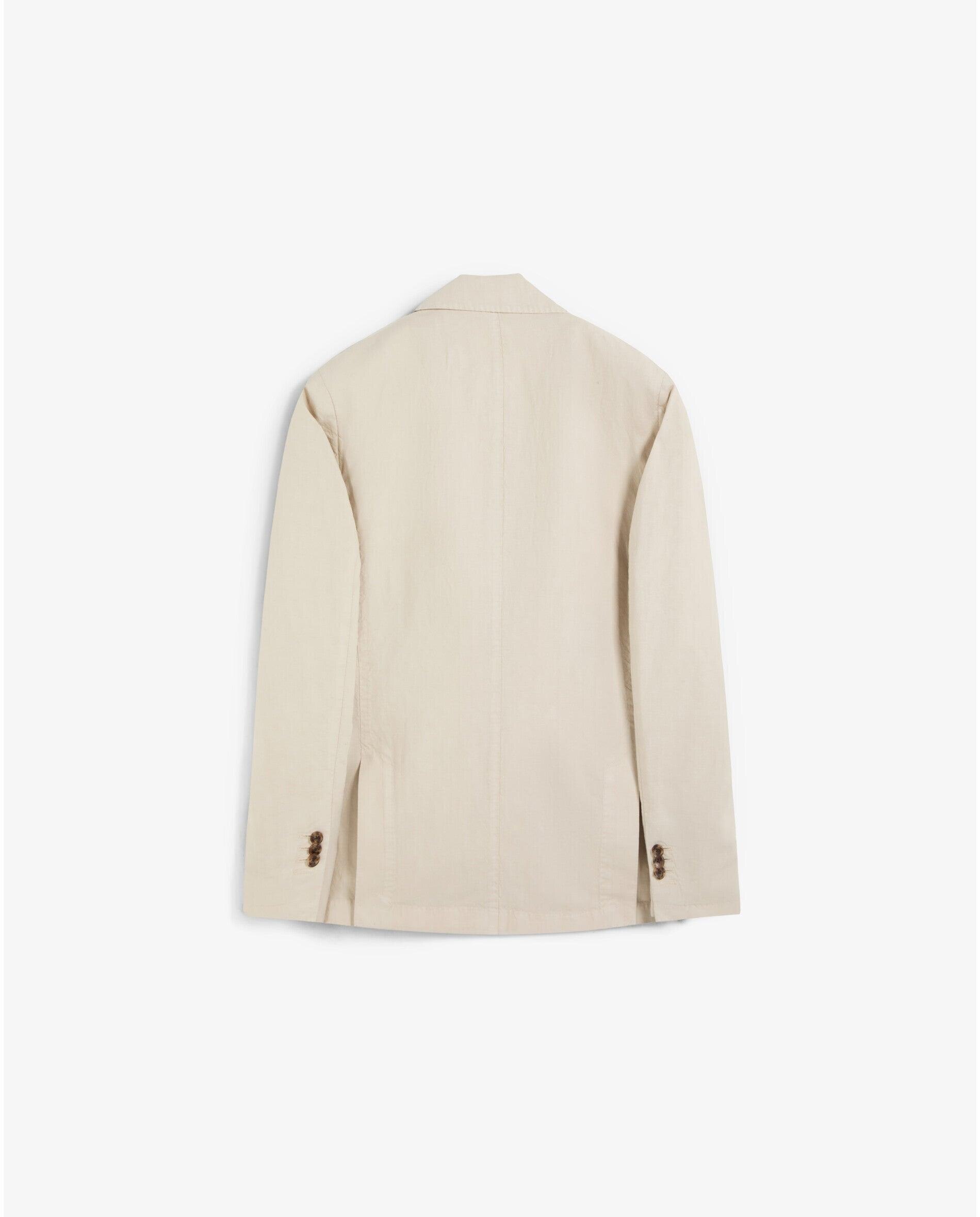 Blazer Regular Fit com Bolsos Patch Creme-8