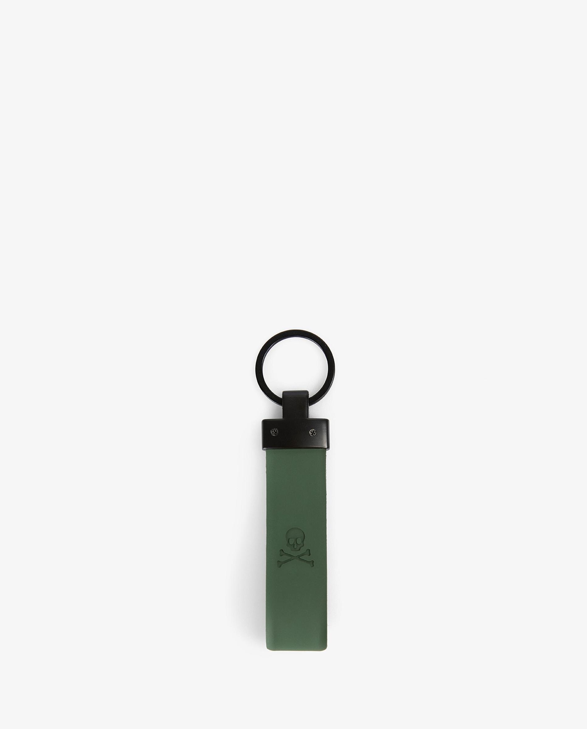 Porta-chaves Retangular com Logo e Argola Verde-2