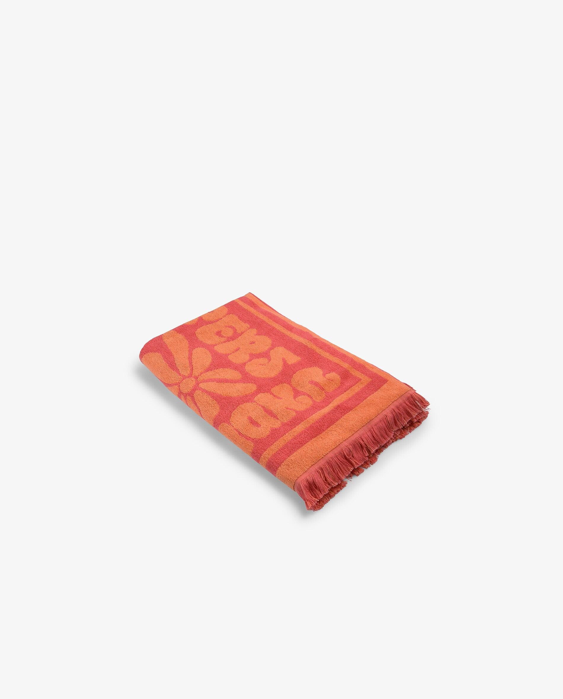 Toalha Infantil Estampada com Franjas Scalpers Coral-3
