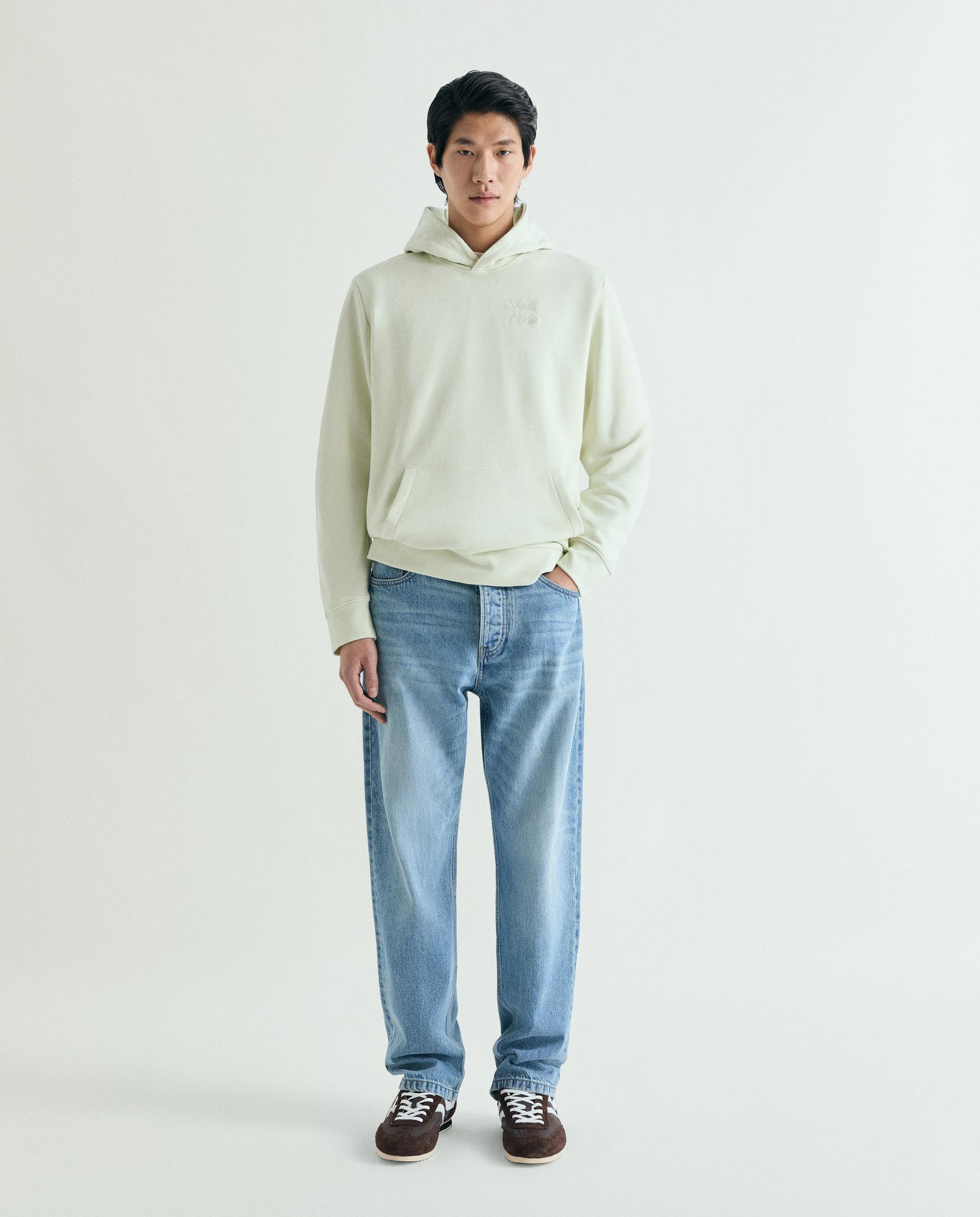 Sweatshirt com Capuz e Bolso Canguru Verde-menta-3