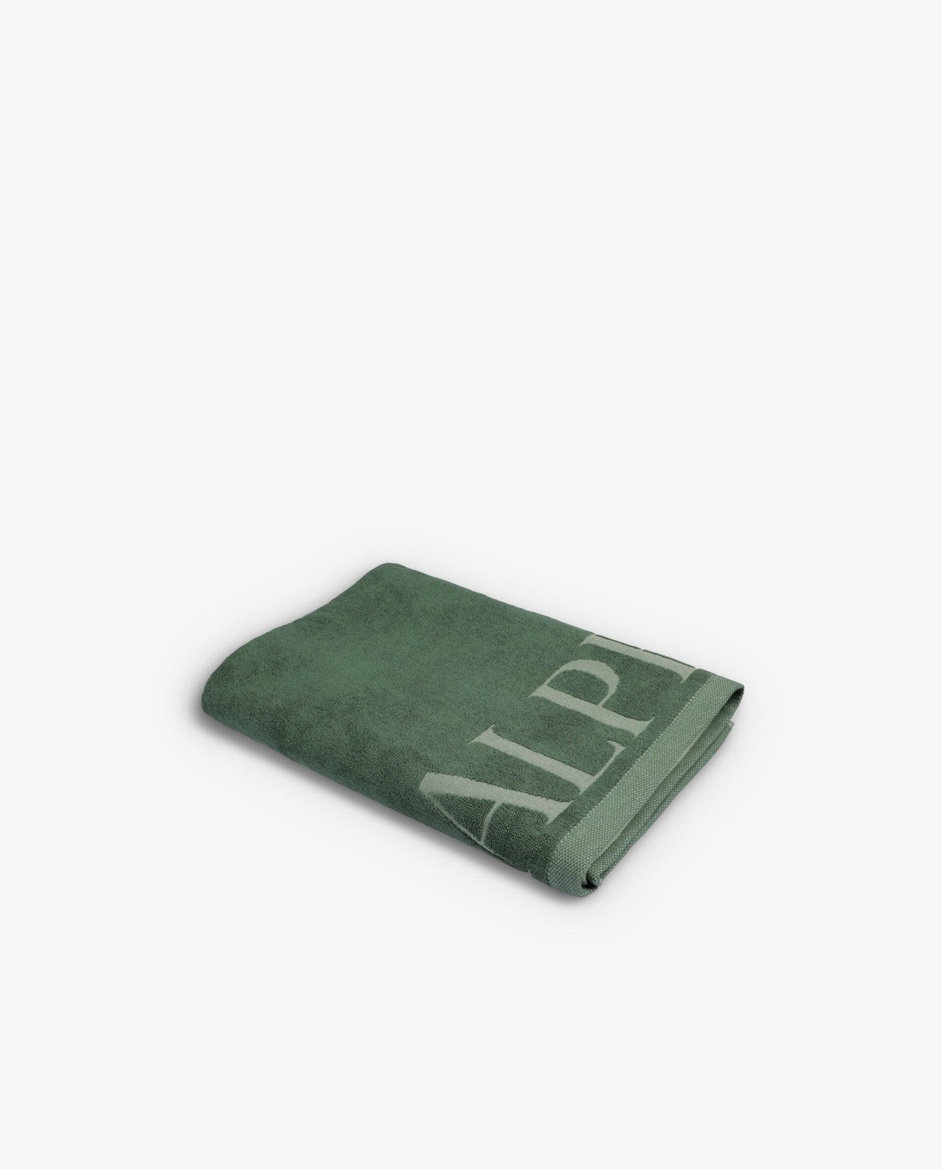 Toalha de Algodão com Logo em Contraste Verde-militar-3