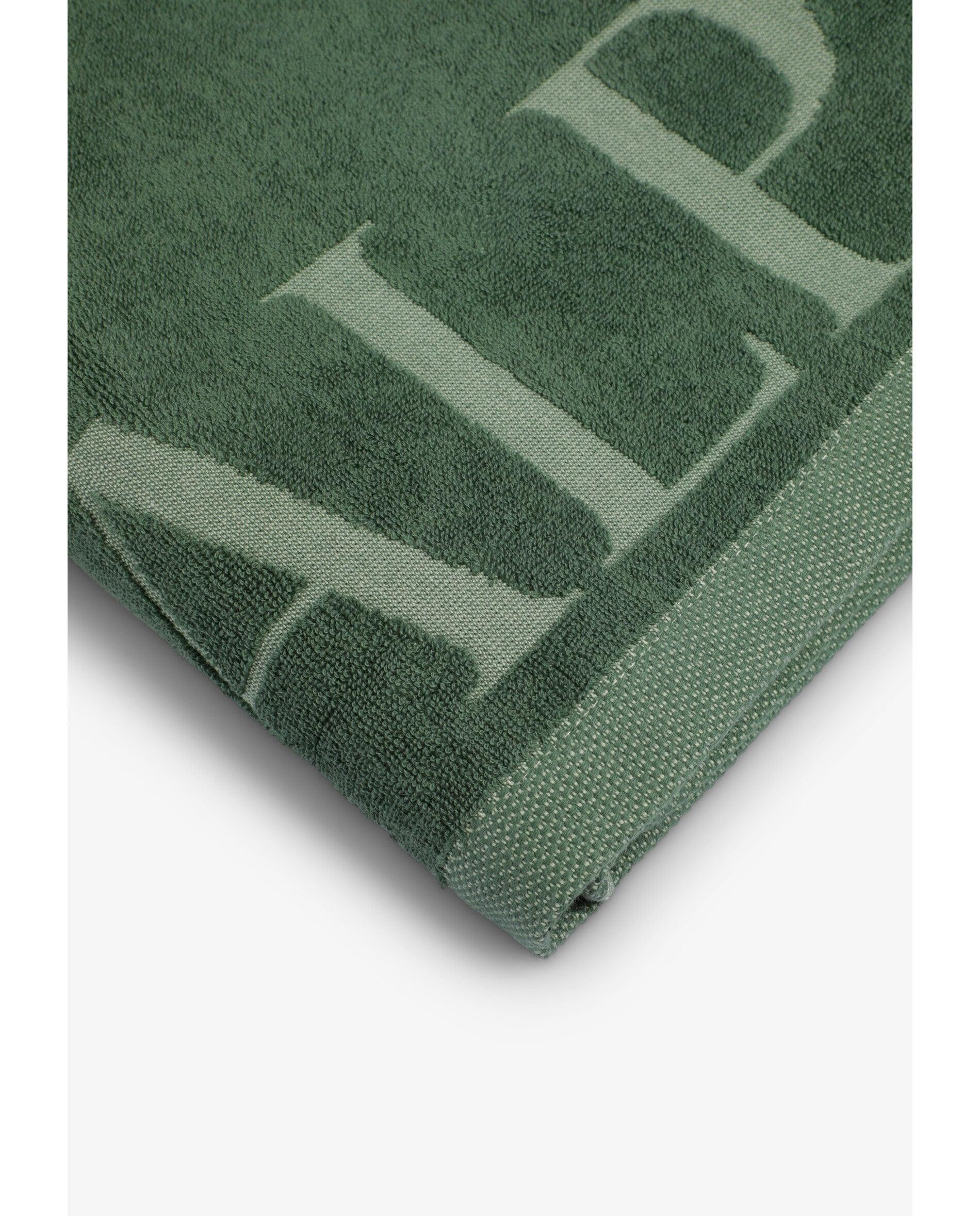 Toalha de Algodão com Logo em Contraste Verde-militar-4
