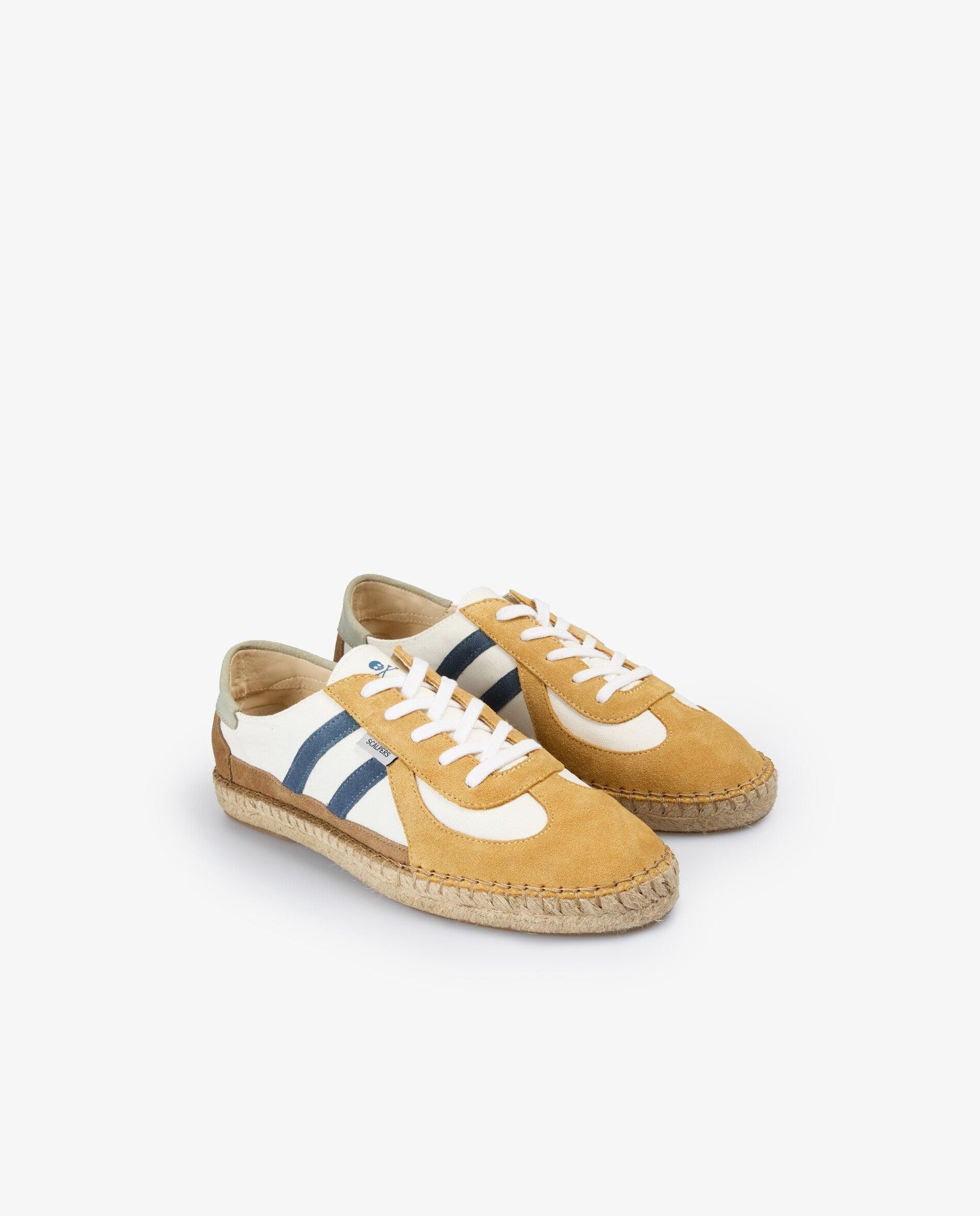 Sapatilhas Retro Estilo Alpercata com Sola de Juta Branco-2
