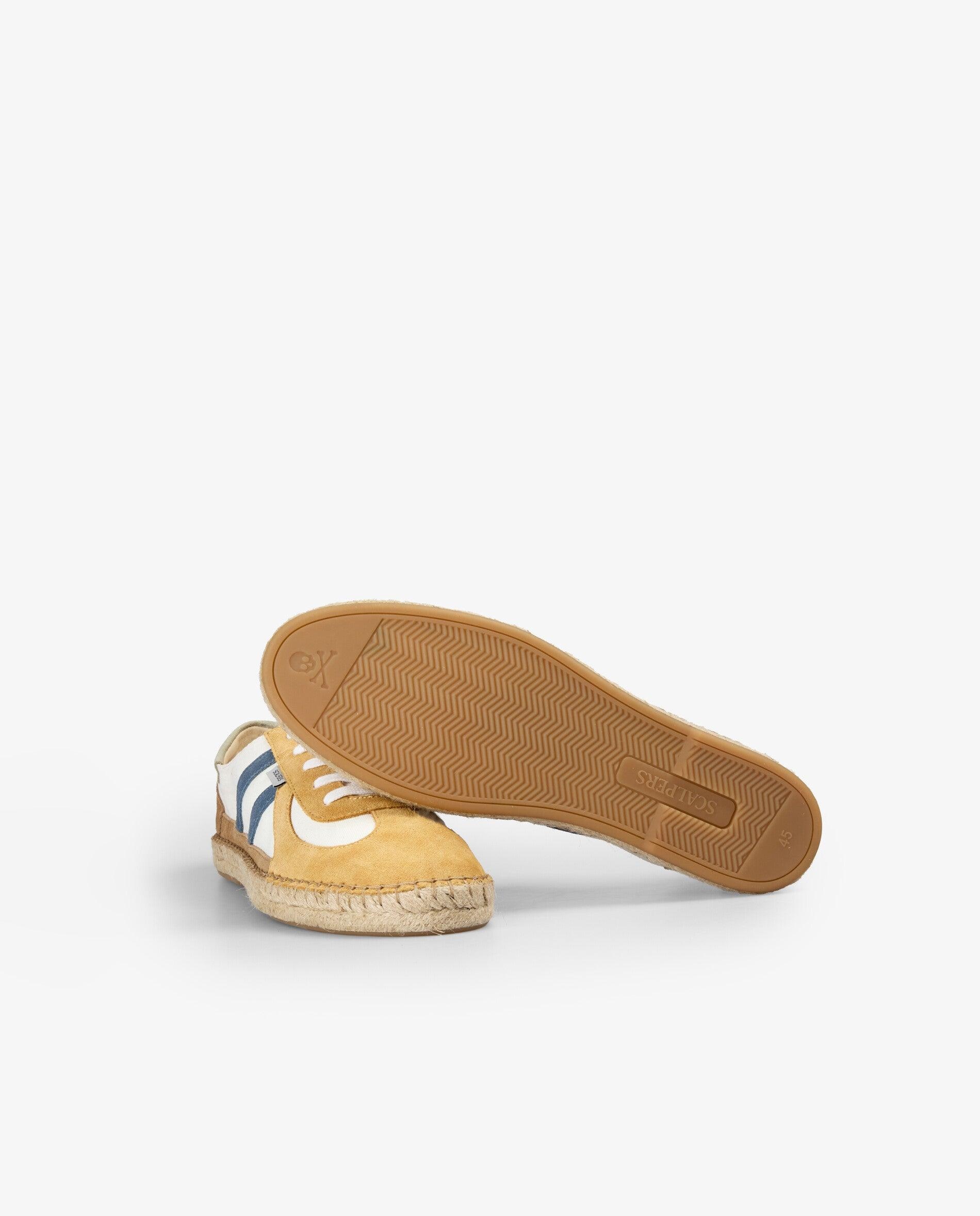 Sapatilhas Retro Estilo Alpercata com Sola de Juta Branco-4