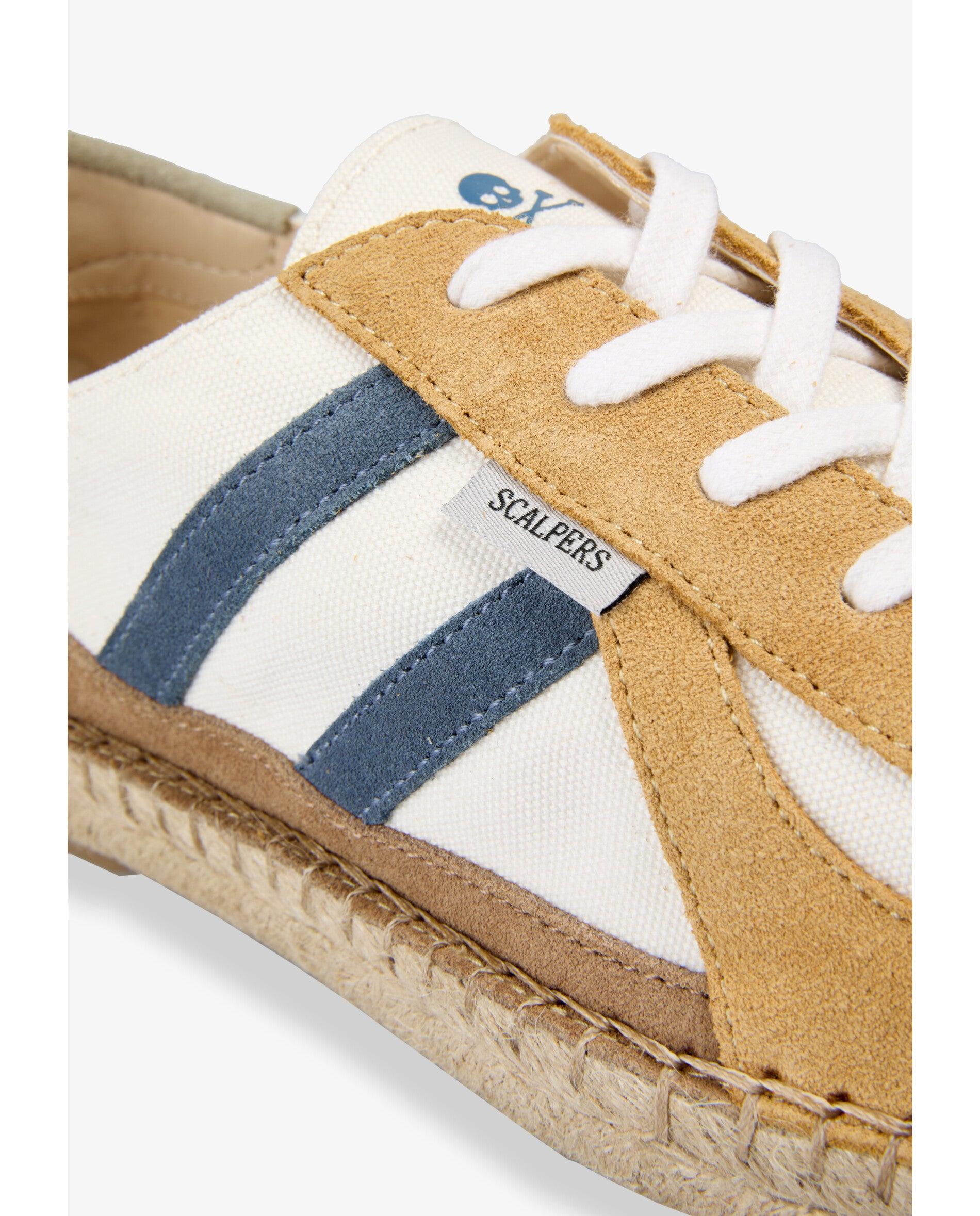 Sapatilhas Retro Estilo Alpercata com Sola de Juta Branco-5