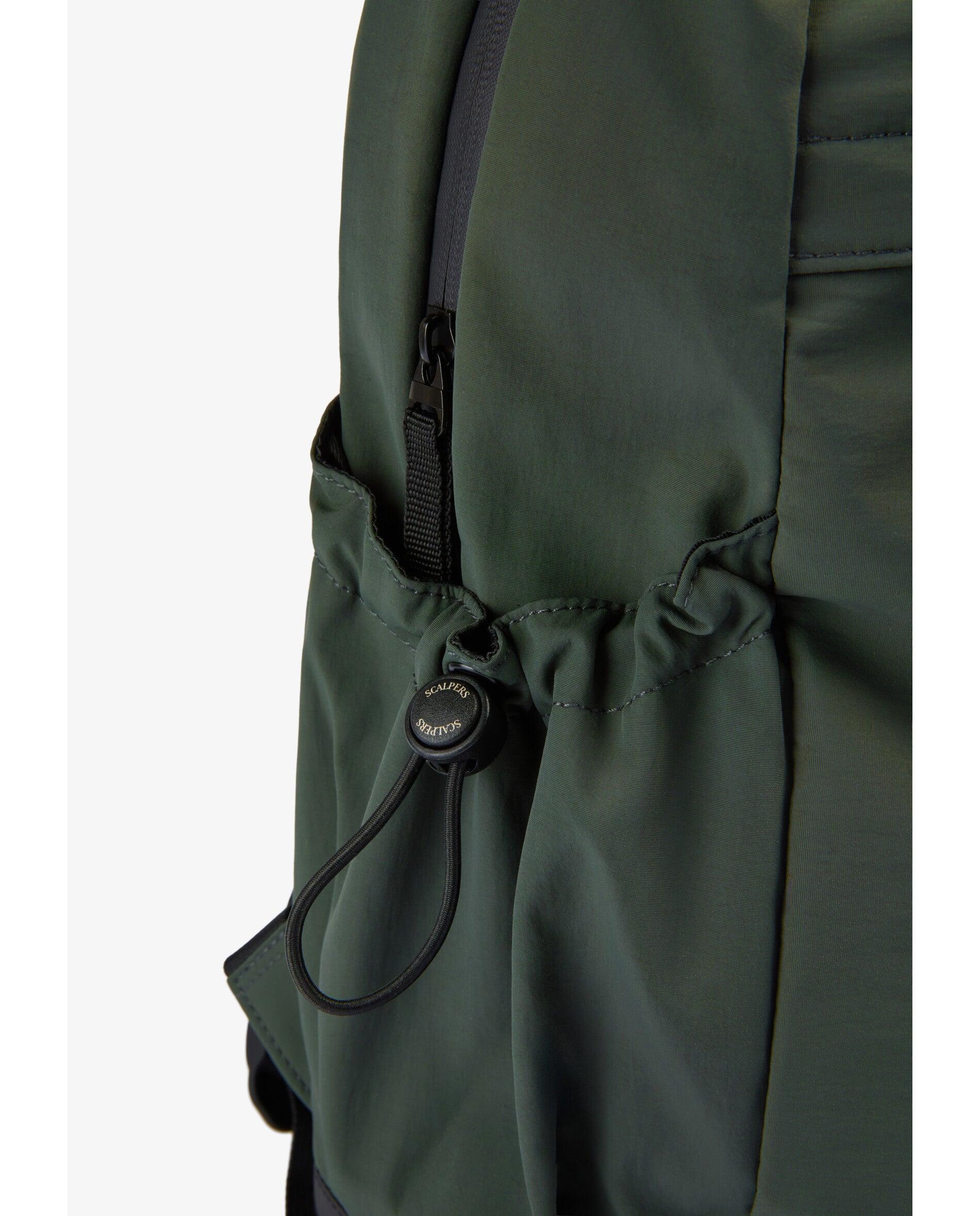 Mochila em Tecido Técnico com Bolso para Portátil Verde-militar-6