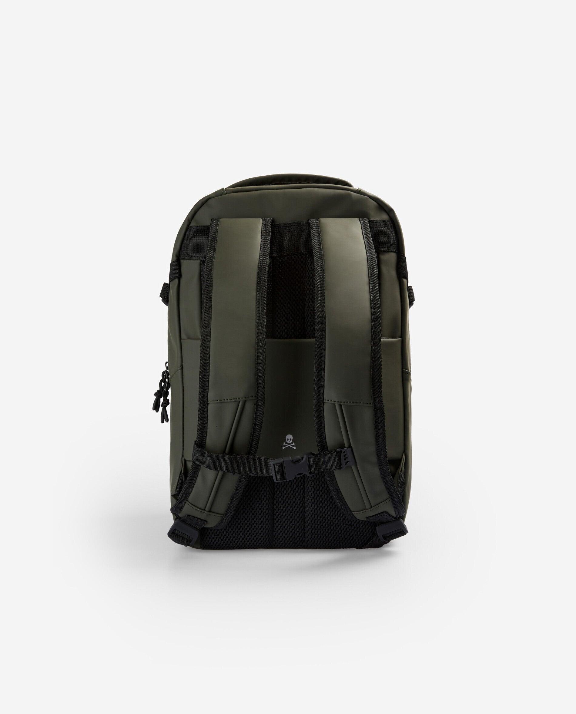 Mochila em Tecido Técnico com Bolso para Portátil Verde-militar-3