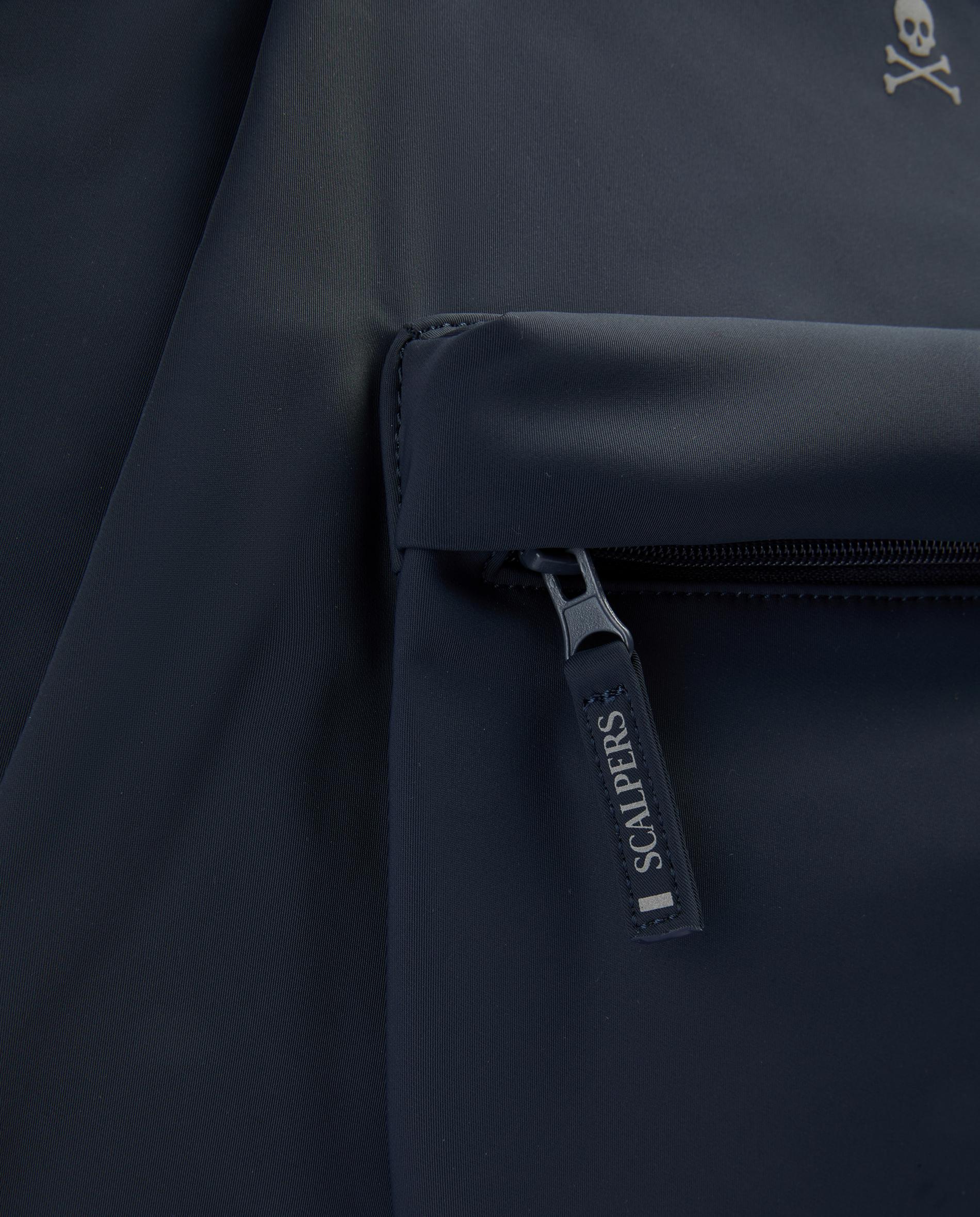 Mala a Tiracolo de Viagem em Tecido Técnico com Fecho Zip Navy-7