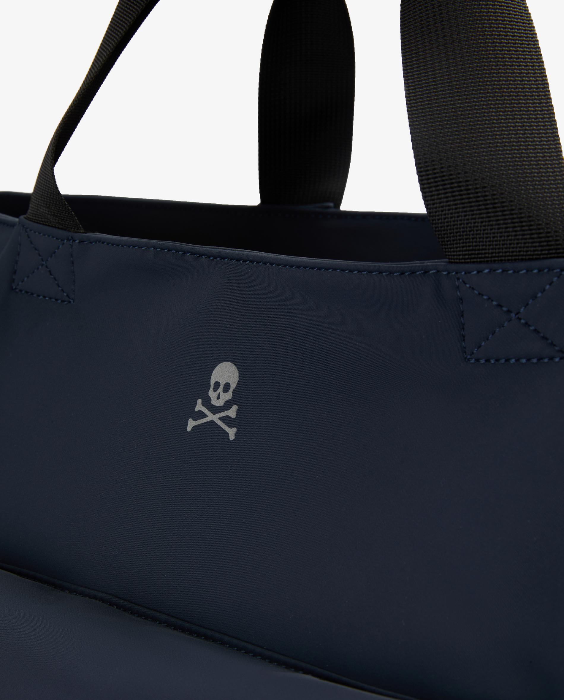 Mala a Tiracolo de Viagem em Tecido Técnico com Fecho Zip Navy-8
