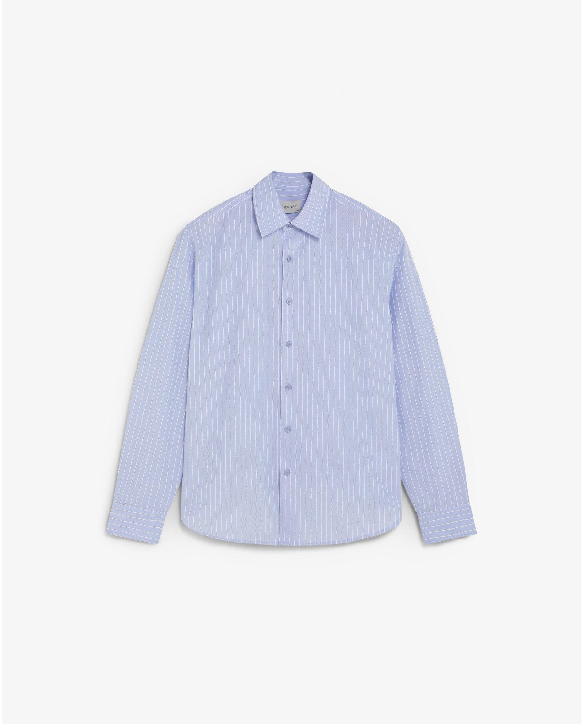 Imagem 0 de Camisa Dobby com Estampado Às Riscas
