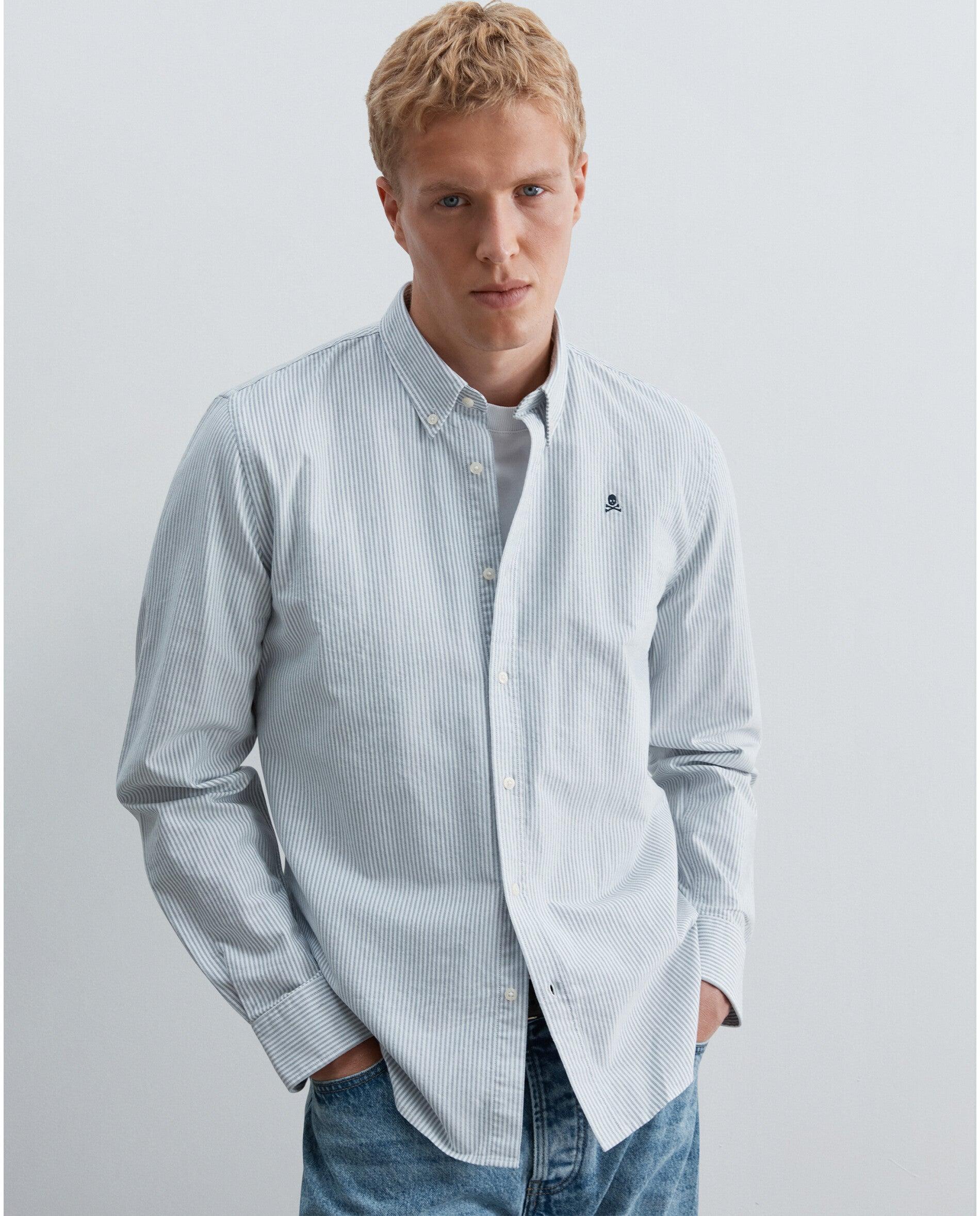 Imagem 0 de Camisa Oxford Regular Fit Às Riscas