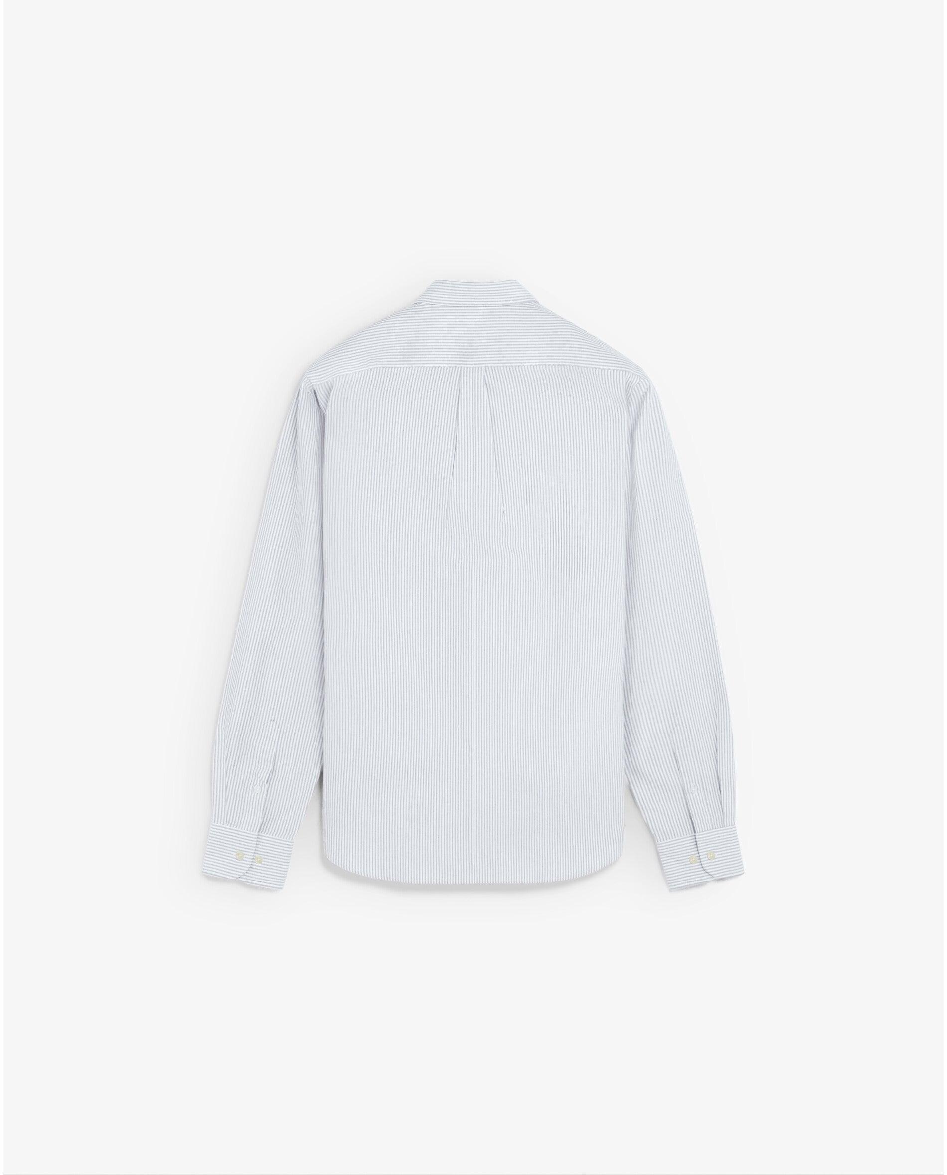 Camisa Oxford Regular Fit Às Riscas Taupe-9
