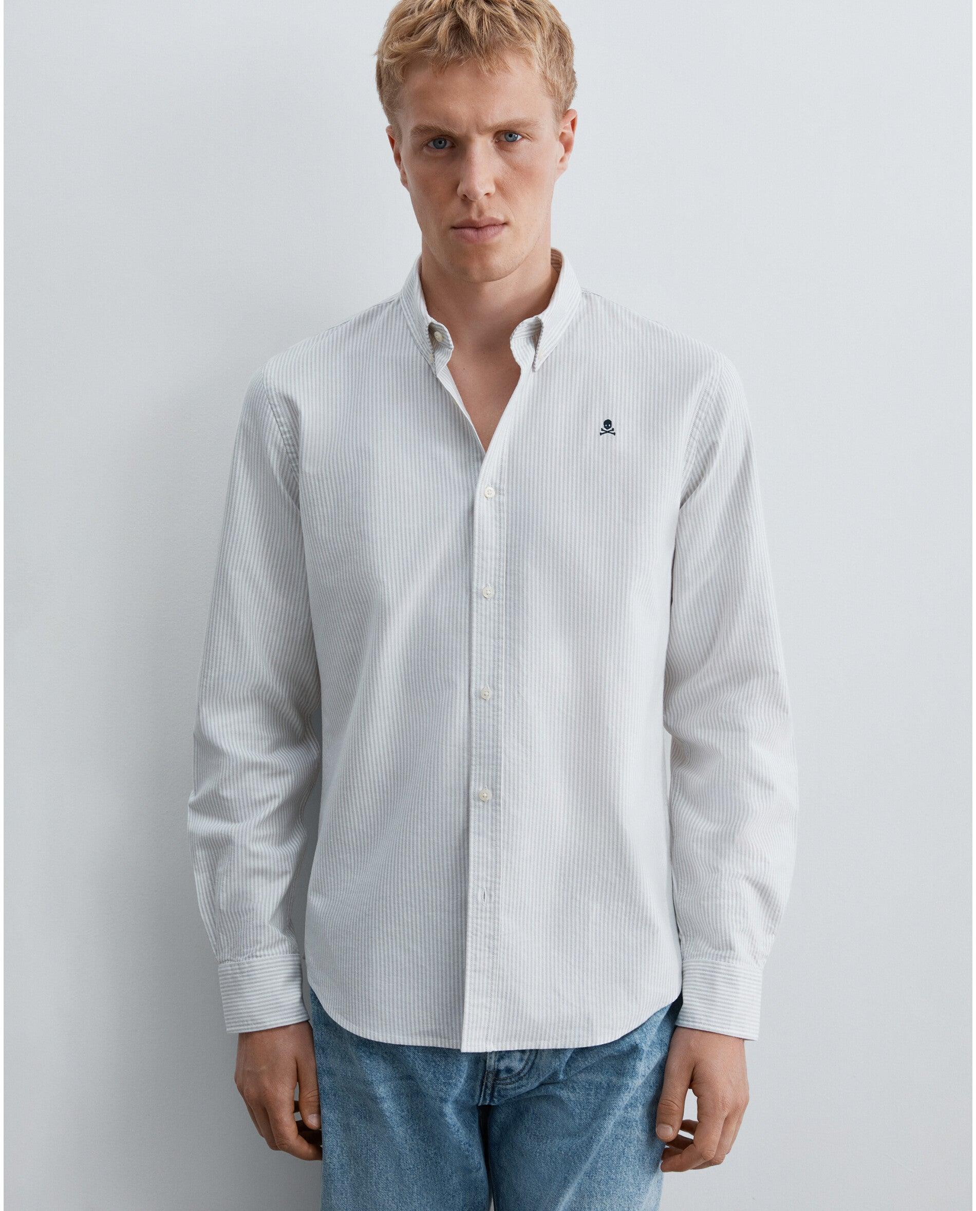 Imagem 0 de Camisa Oxford Regular Fit Às Riscas