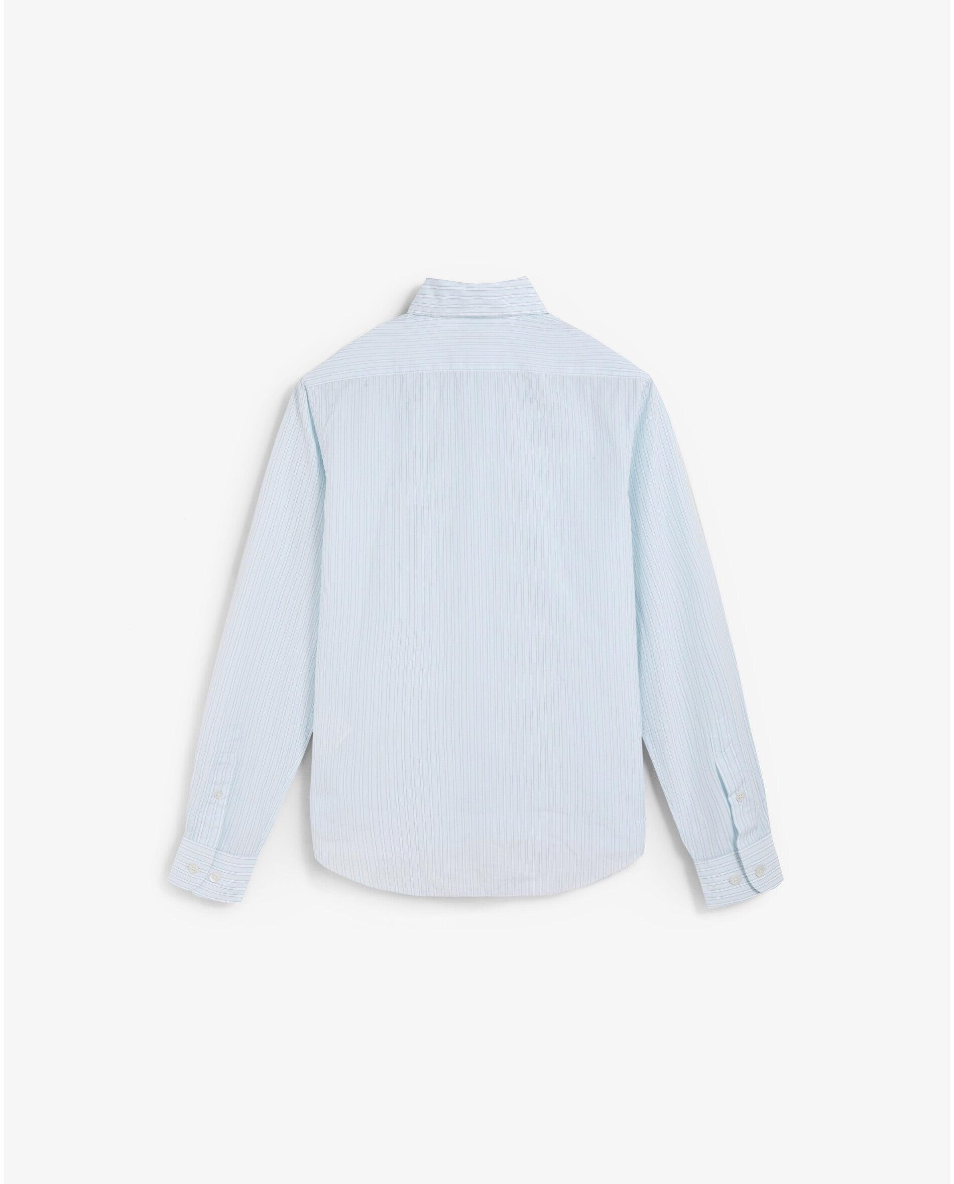 Camisa Regular Fit de Popelina Leve Azul-10