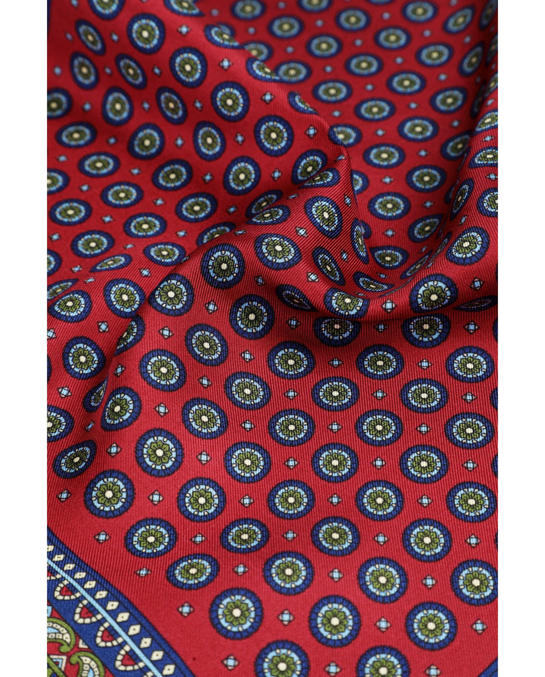 Écharpe de Seda com Estampado Vermelho-3