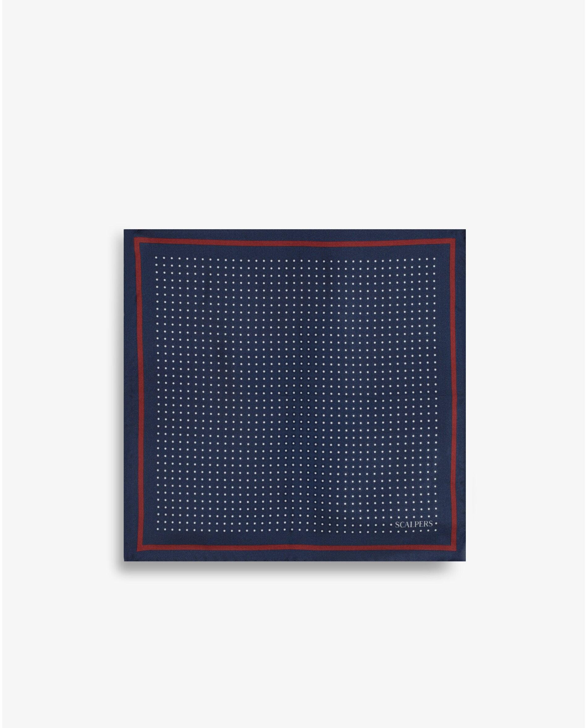 Écharpe de Seda com Estampado Navy-1