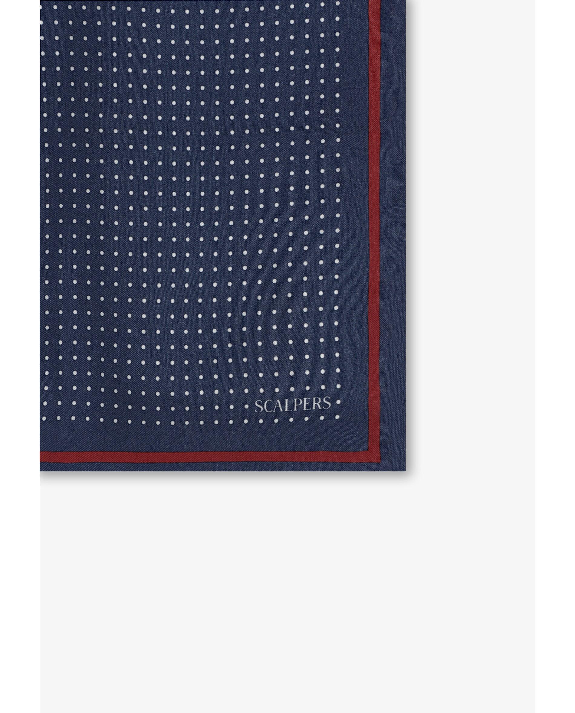 Écharpe de Seda com Estampado Navy-2
