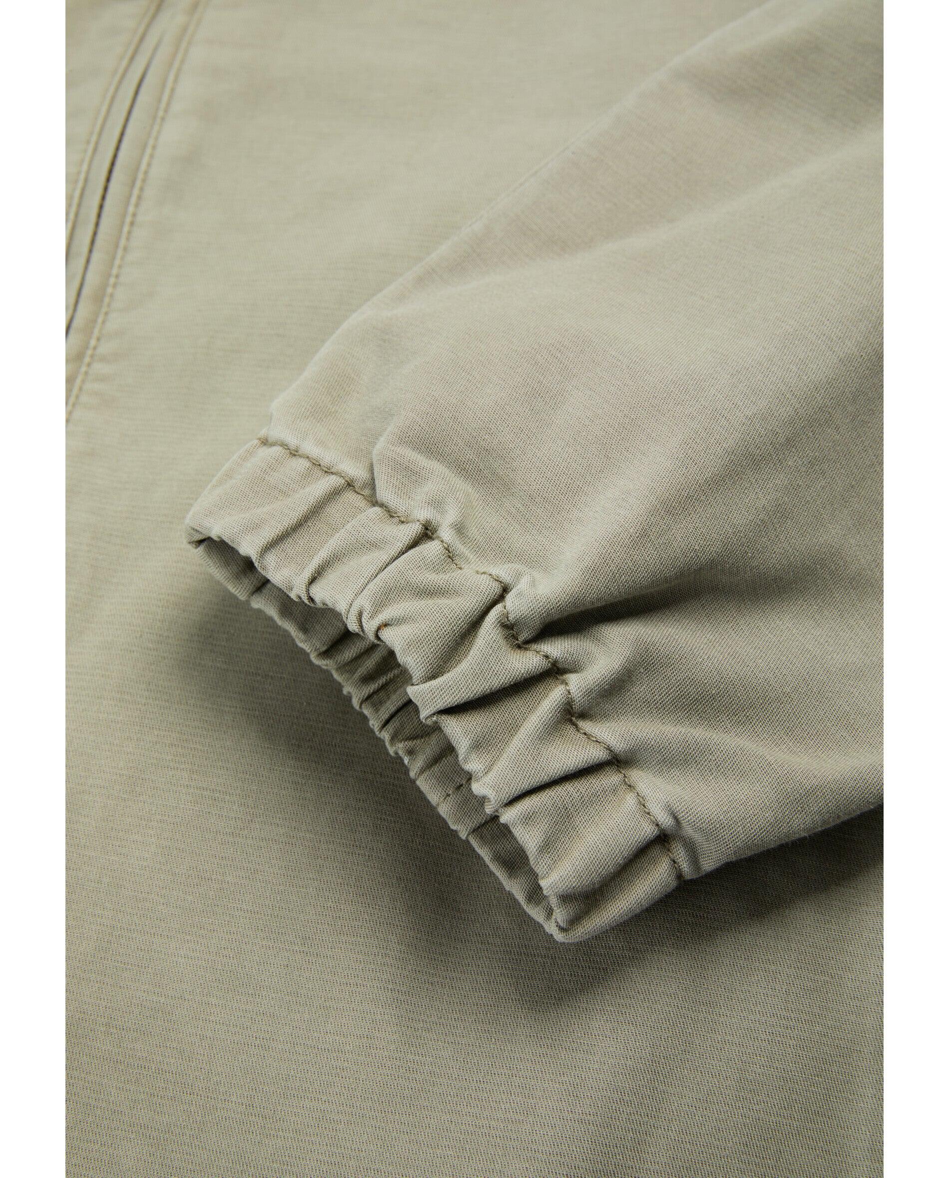 Parka de Algodão com Capuz e Fecho Zip Caqui-5