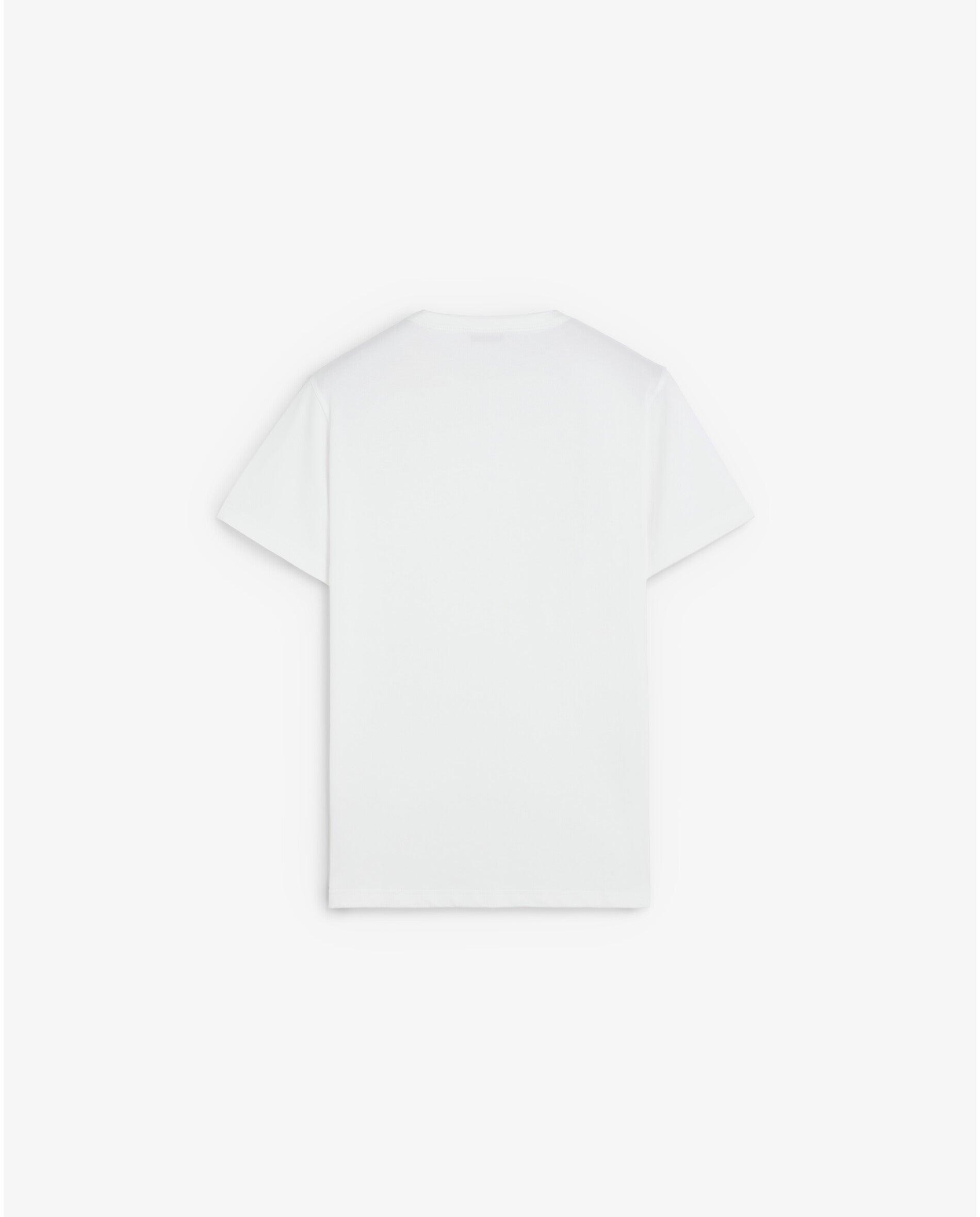T-shirt de Manga Curta Regular Fit com Caveira Bordada em Contraste Branco-6