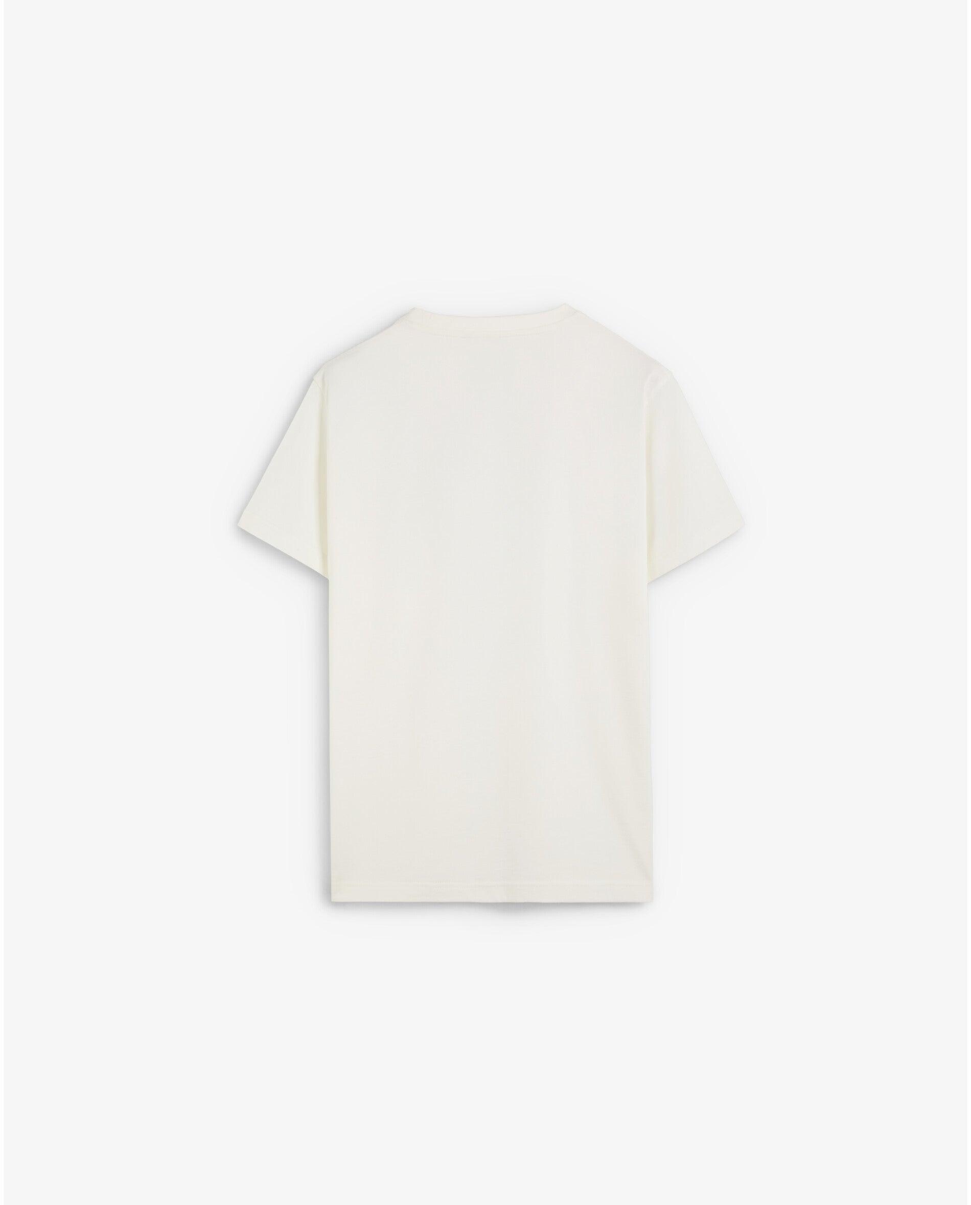 T-shirt de Manga Curta Regular Fit com Detalhe Floral Branco-7