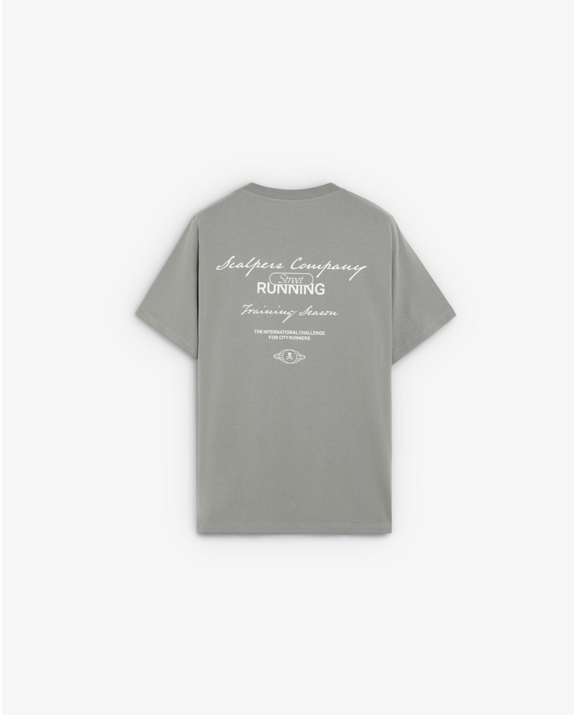 T-shirt de Manga Curta Regular Fit com Estampado Posterior Cinzento-7