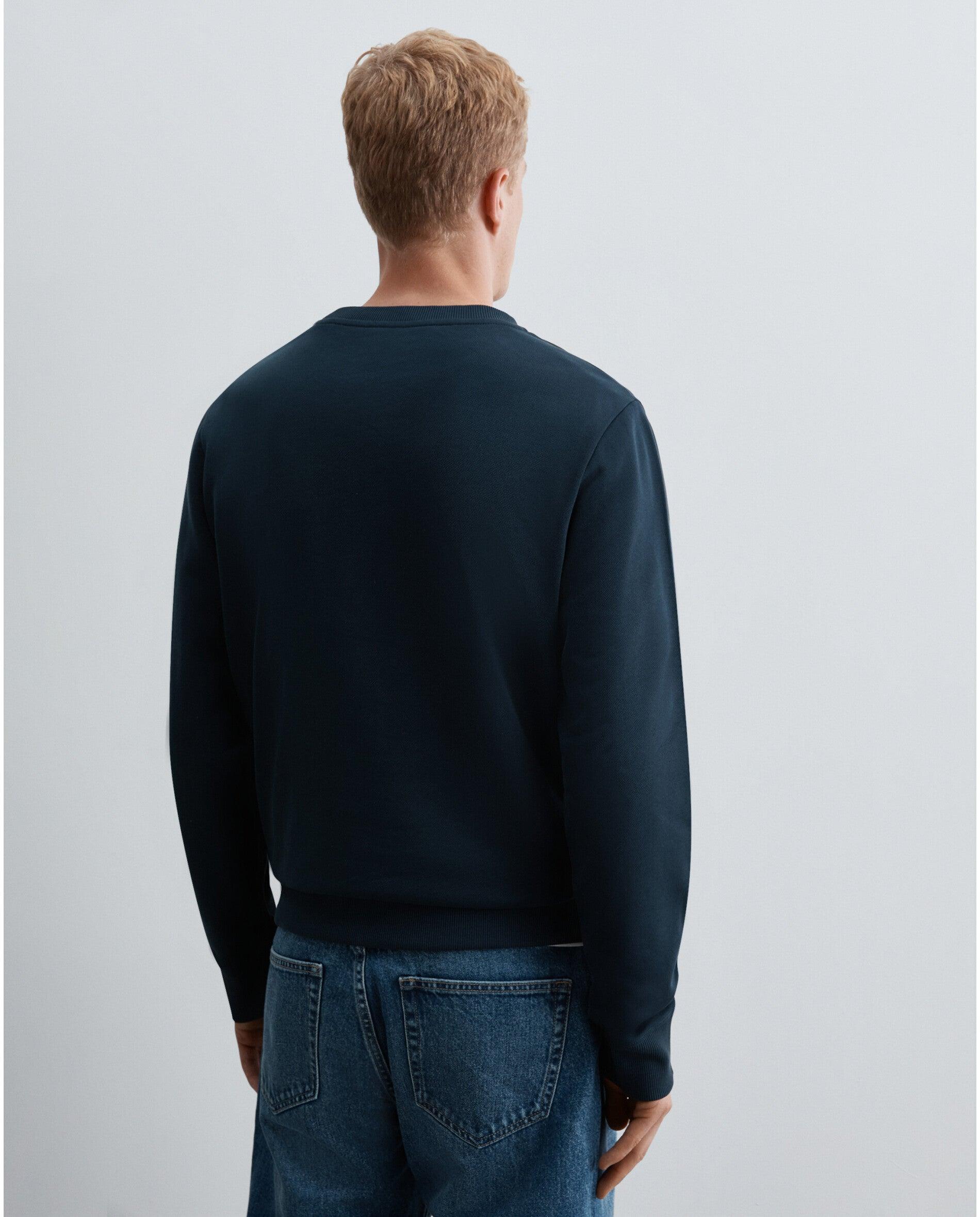 Sweatshirt Regular Fit com Gola Redonda Navy-2