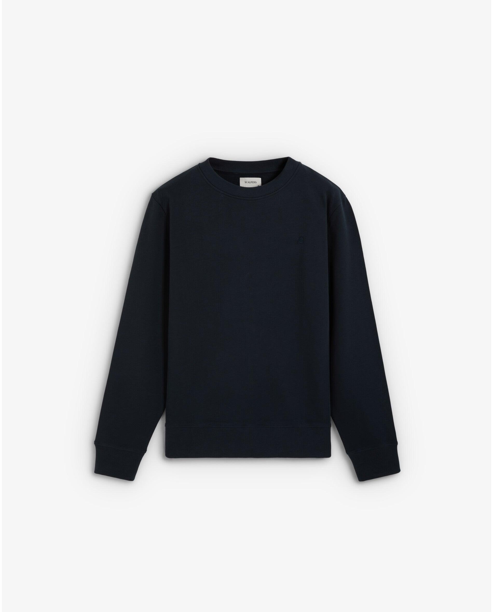 Sweatshirt Regular Fit com Gola Redonda Navy-5