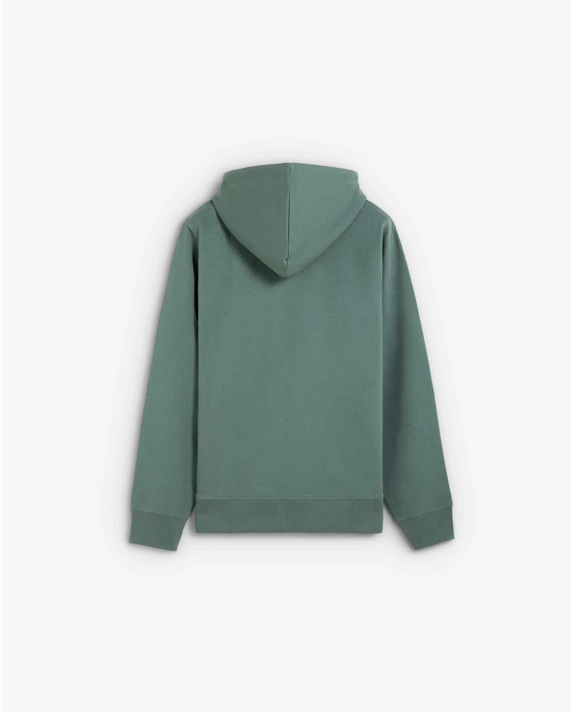 Sweatshirt com Capuz Regular Fit com Bolso Canguru Verde-azulado-2