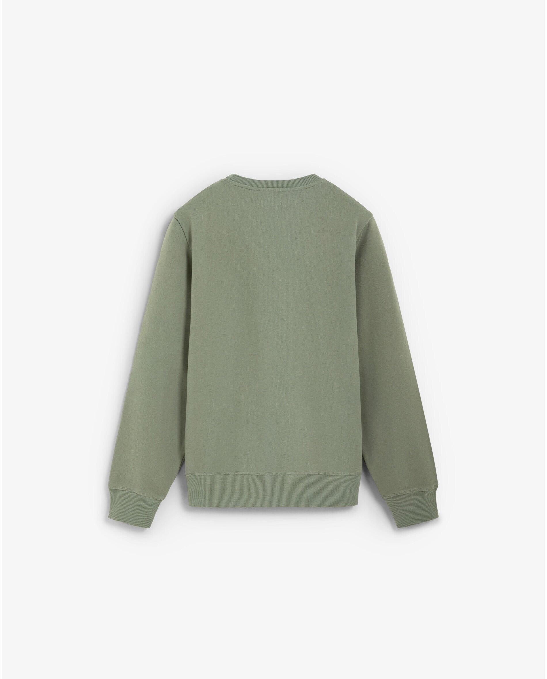 Sweatshirt de Algodão com Estampado Frontal Caqui-2