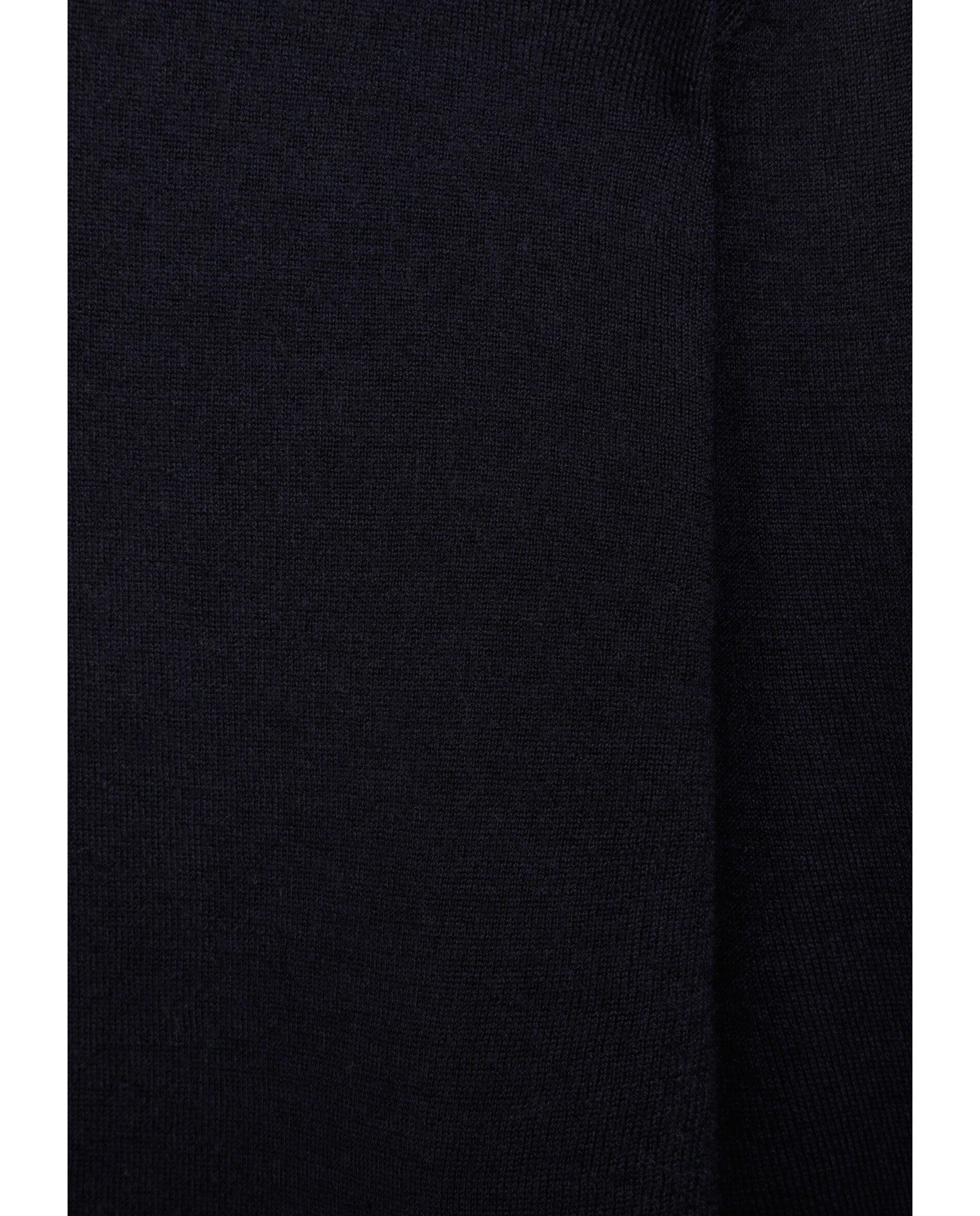 Camisola de Lã Merino com Gola Redonda Navy-3