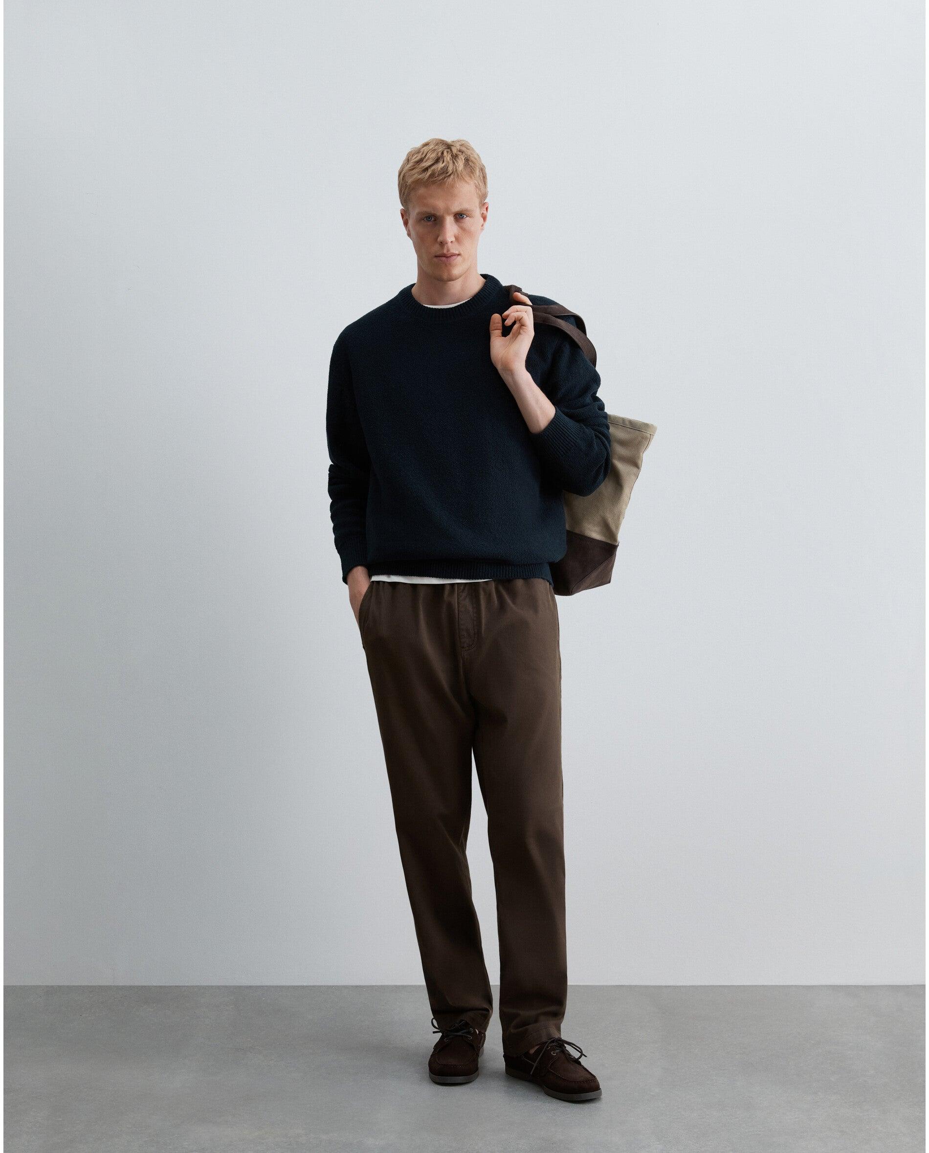 Imagem 0 de Calças Chino Relaxed Fit com Cordão de Ajuste
