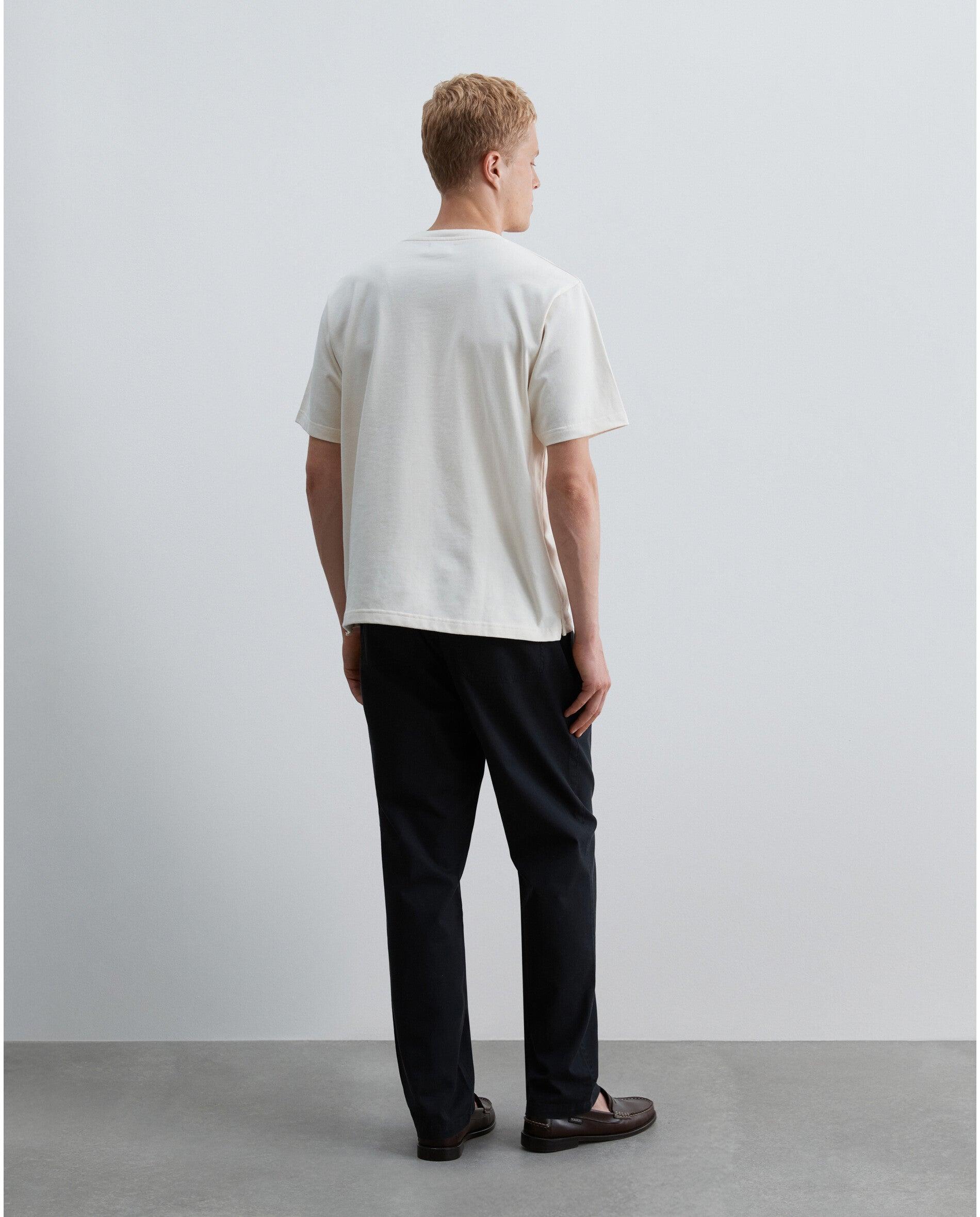 Calças Chino Relaxed Fit com Cordão de Ajuste Navy-3
