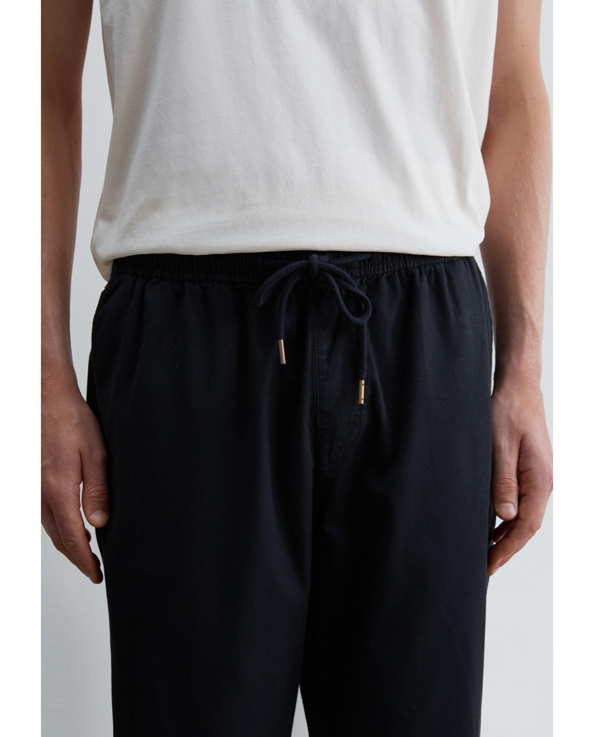 Calças Chino Relaxed Fit com Cordão de Ajuste Navy-4