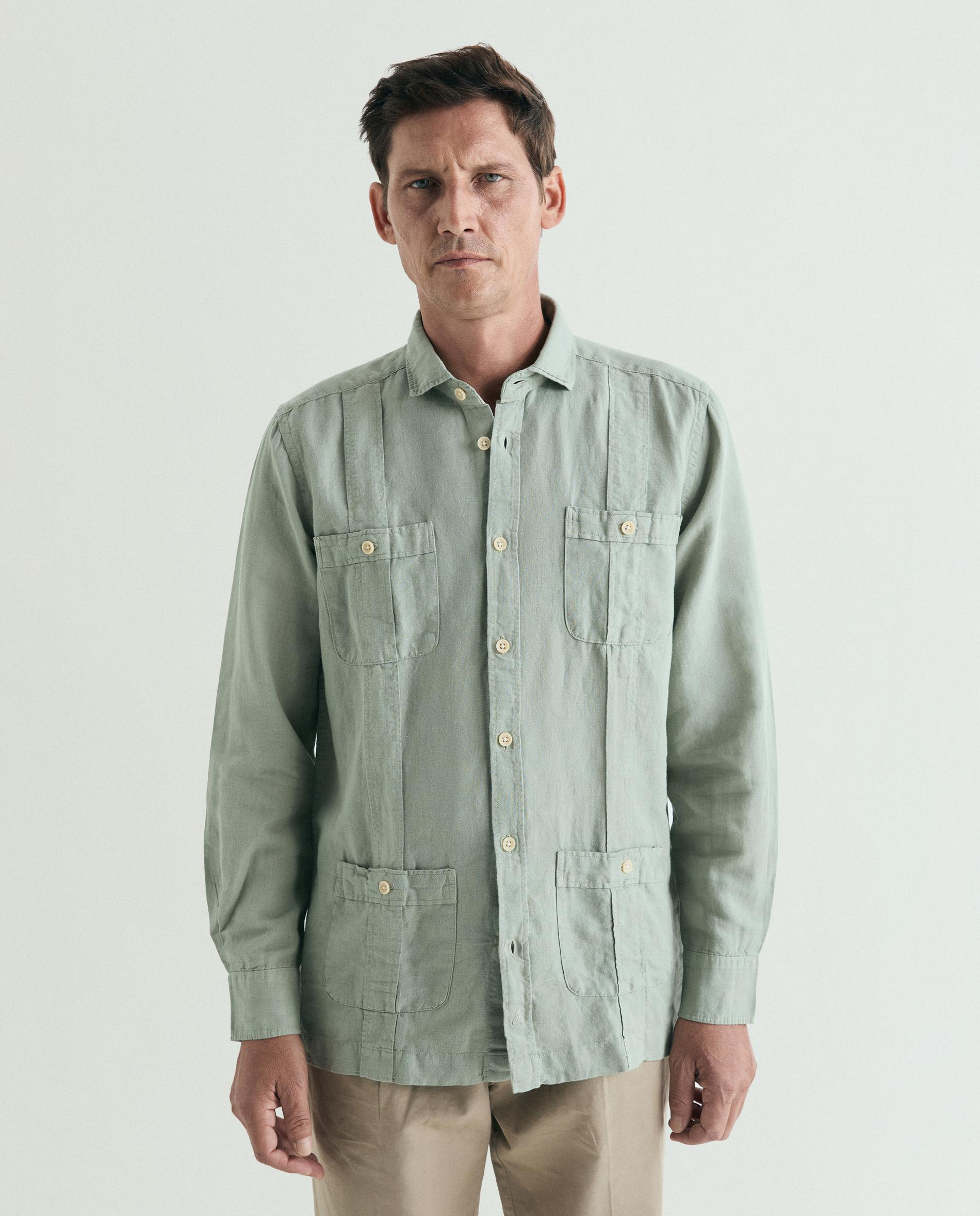Imagem 0 de Camisa Guayabera de Manga Comprida