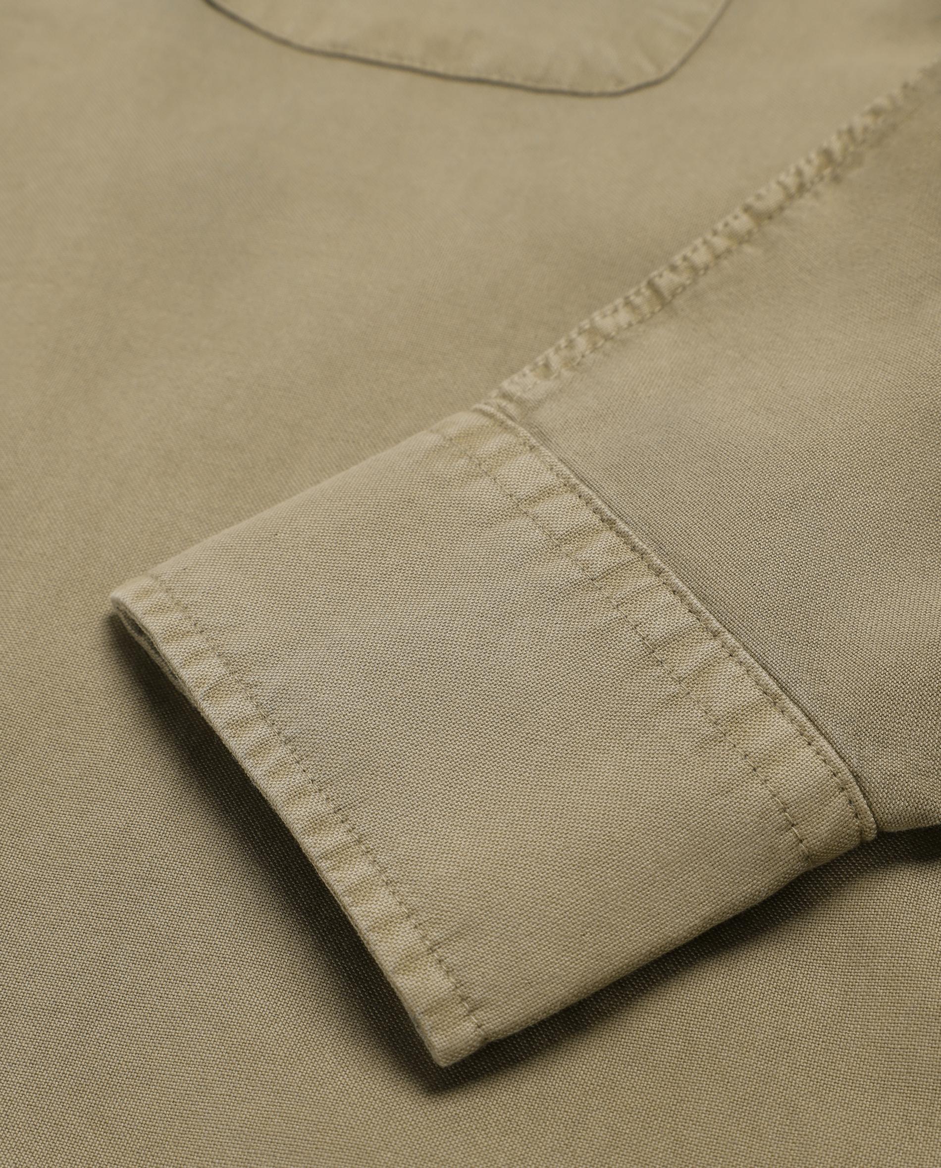 Camisa Regular Fit com Bolso no Peito Caqui-3