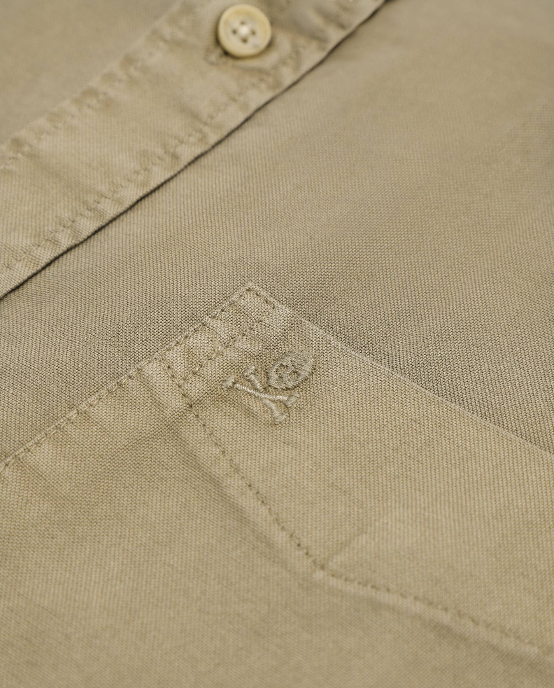 Camisa Regular Fit com Bolso no Peito Caqui-4