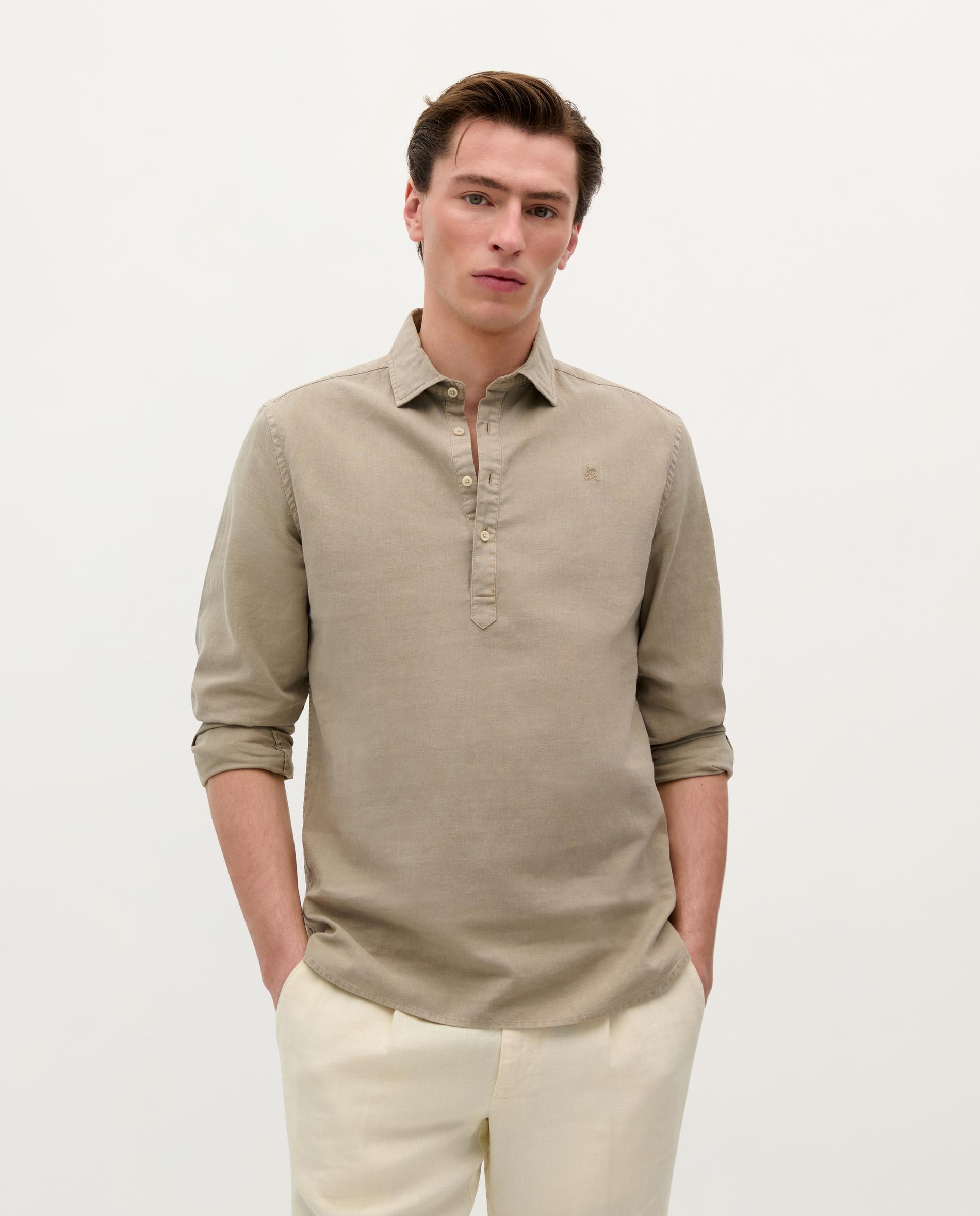 Imagem 0 de Camisa de Manga Comprida com Gola Polo