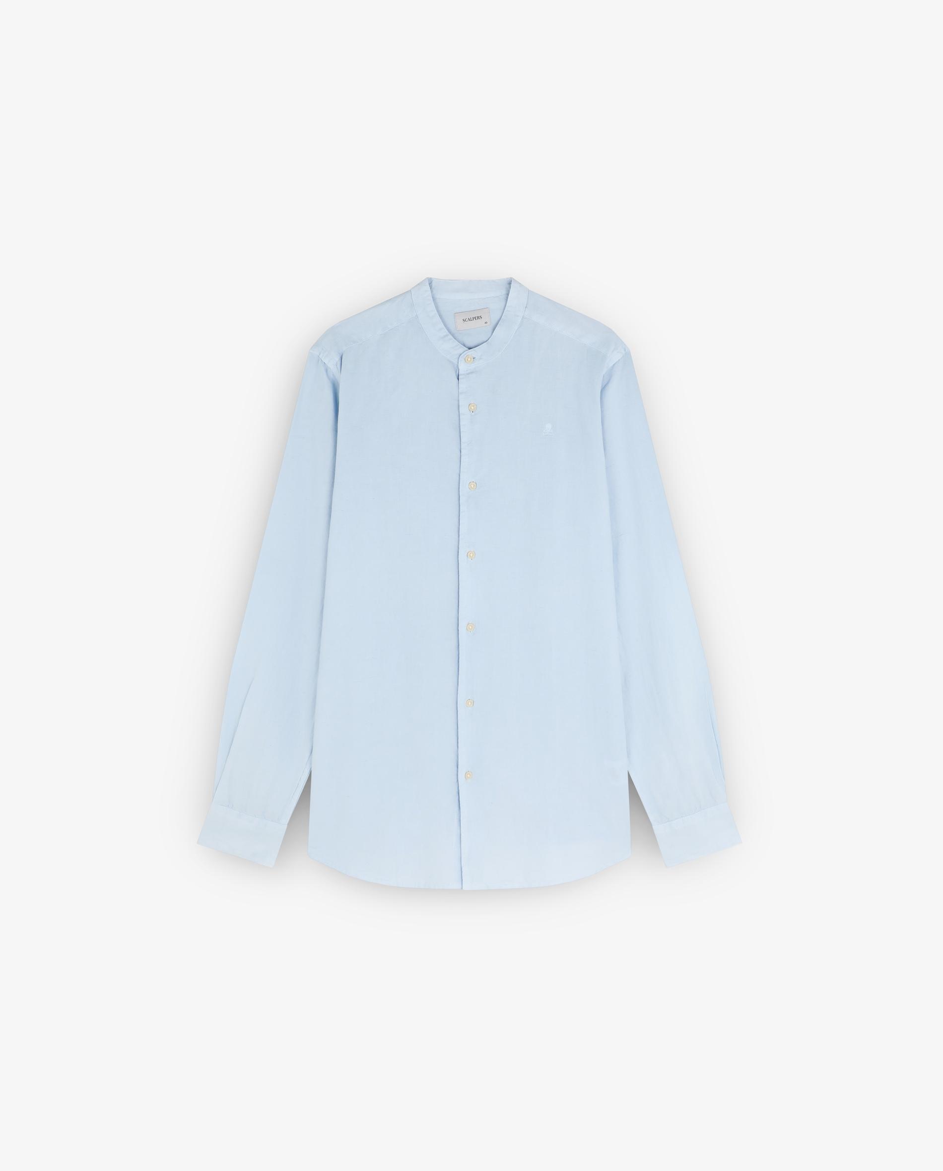 Imagem 0 de Camisa de Gola À Padre Regular Fit de Manga Comprida