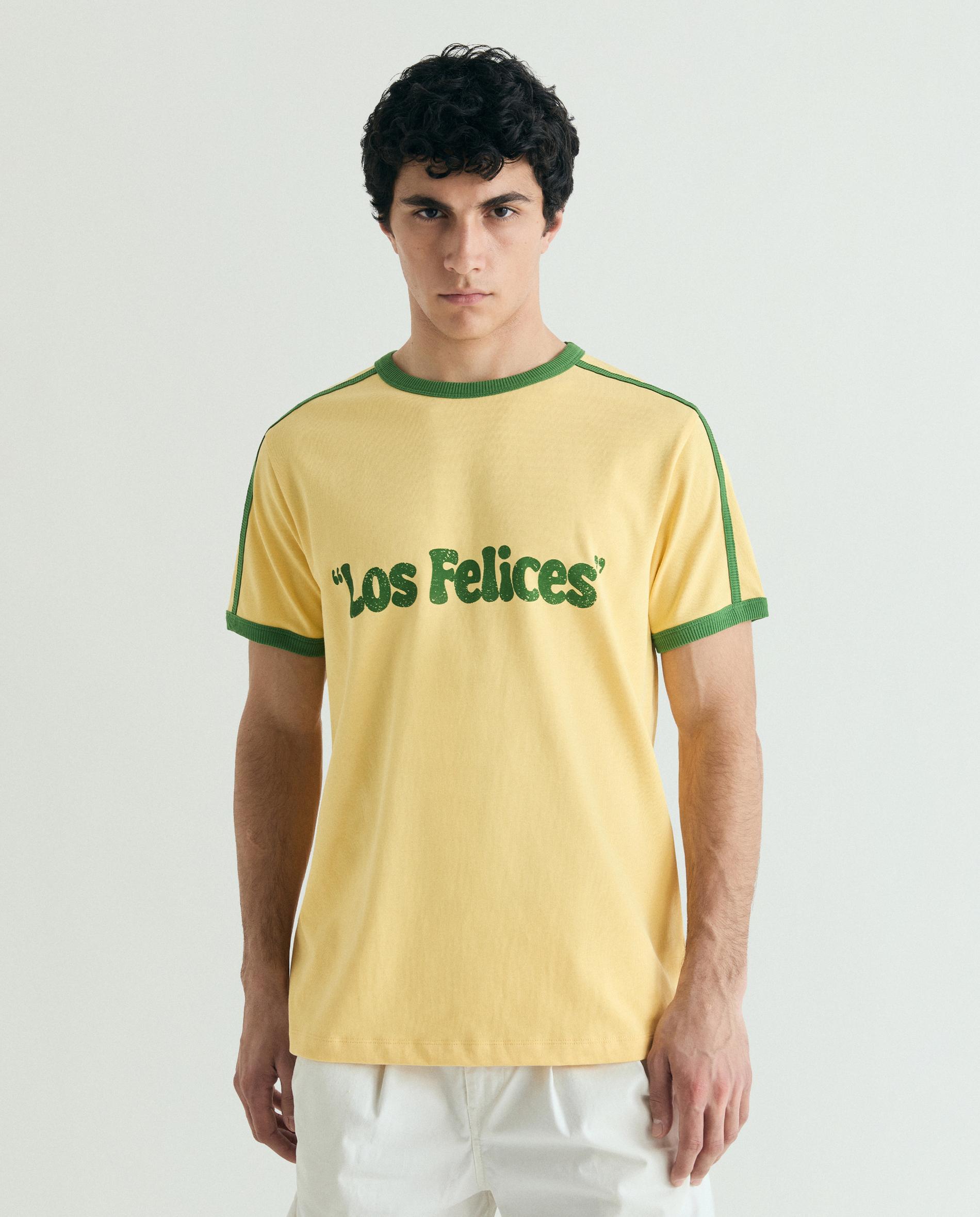 Imagem 0 de T-shirt de Manga Curta com Contrastes e Letreiro Frontal
