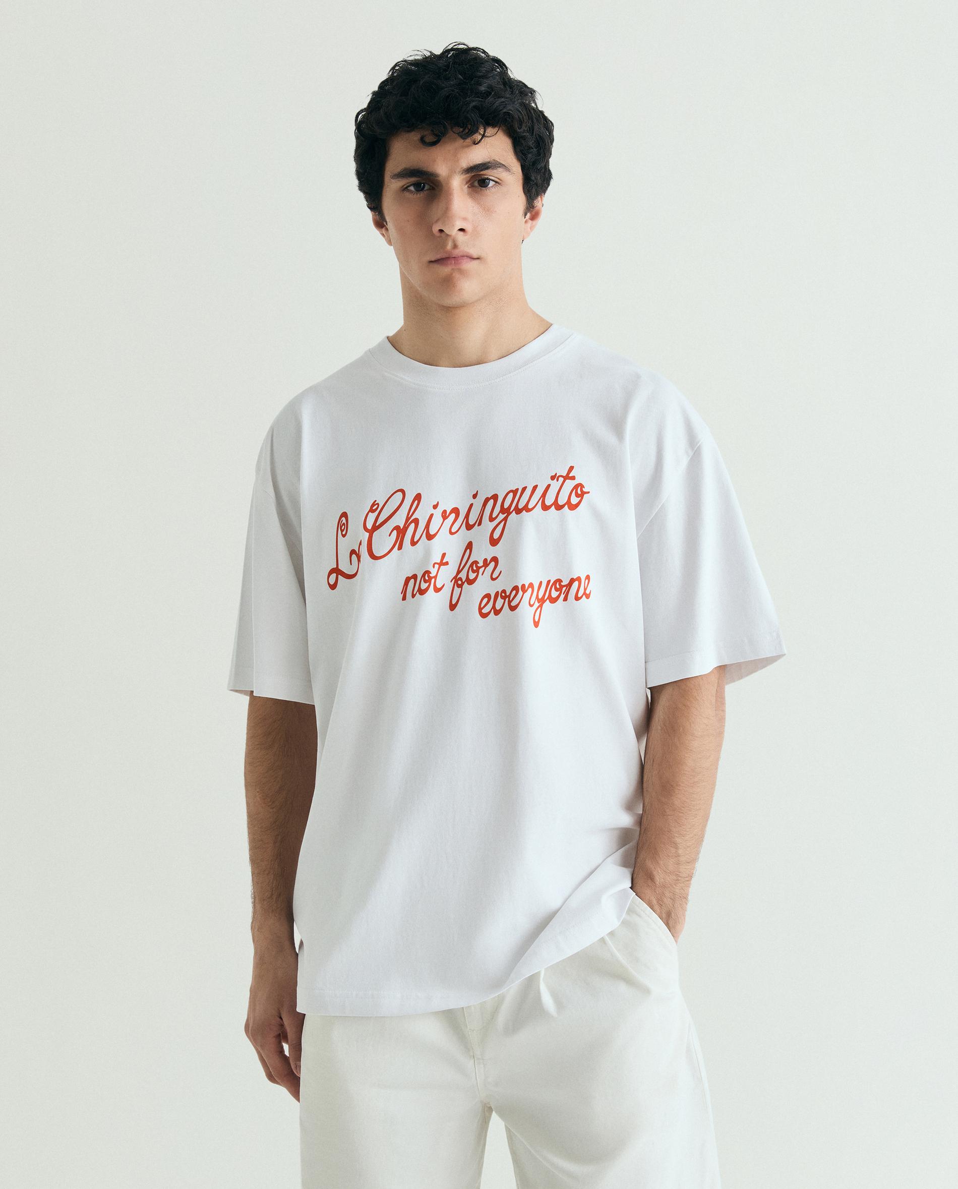 Imagem 0 de T-shirt de Manga Curta com Mensagem Frontal