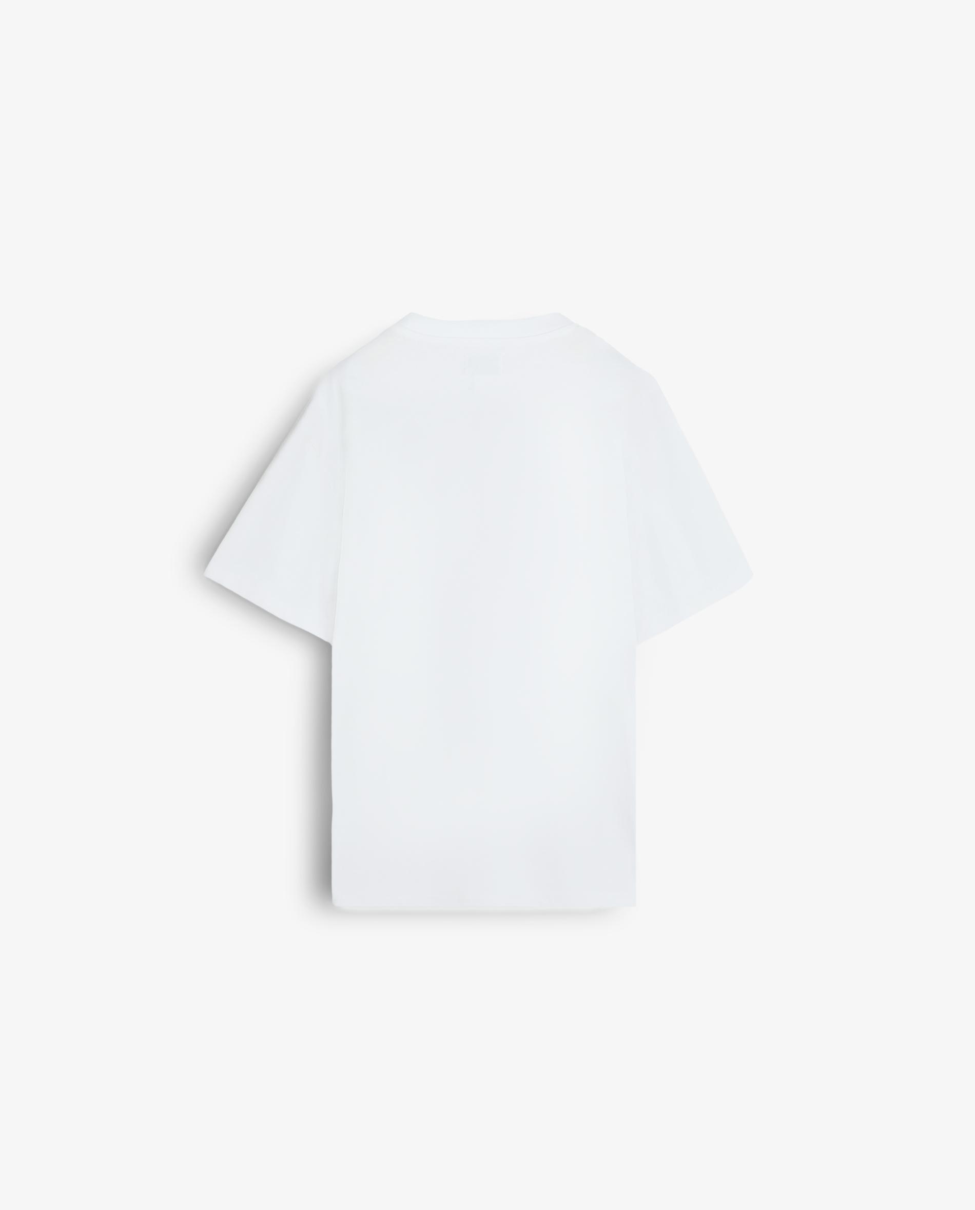 T-shirt de Manga Curta com Mensagem Frontal Branco-6