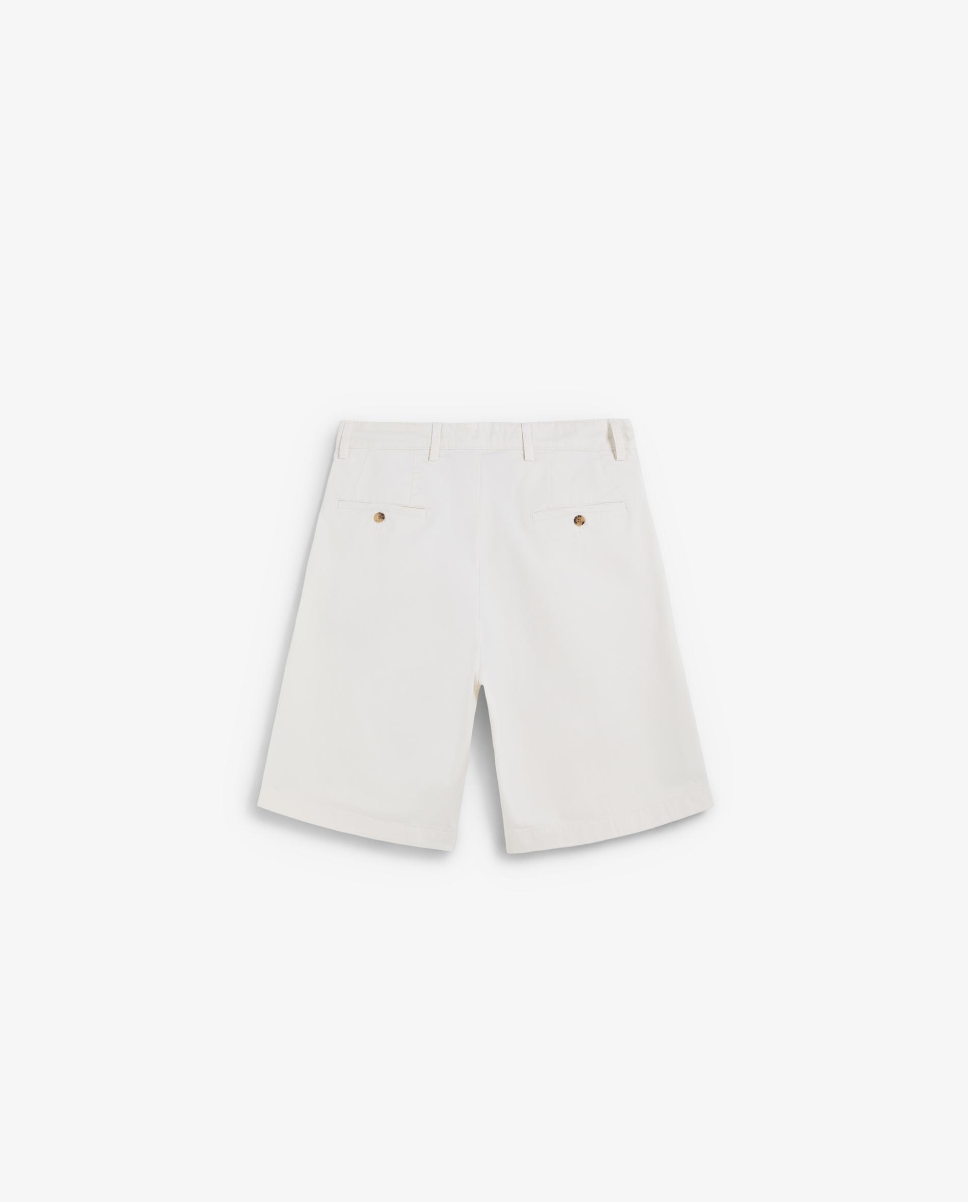 Bermudas Calças Chino Relaxed Fit em Tecido de Algodão com Estrutura Cru-6