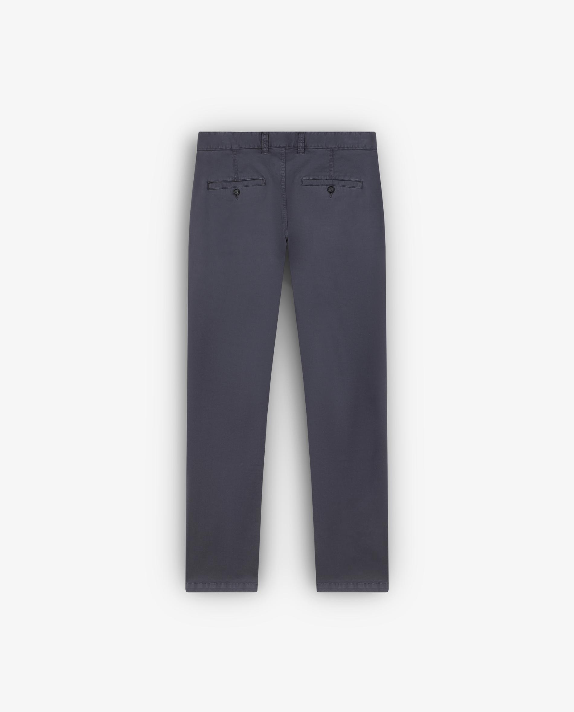 Calças Chino com Presilhas na Cintura Navy-6