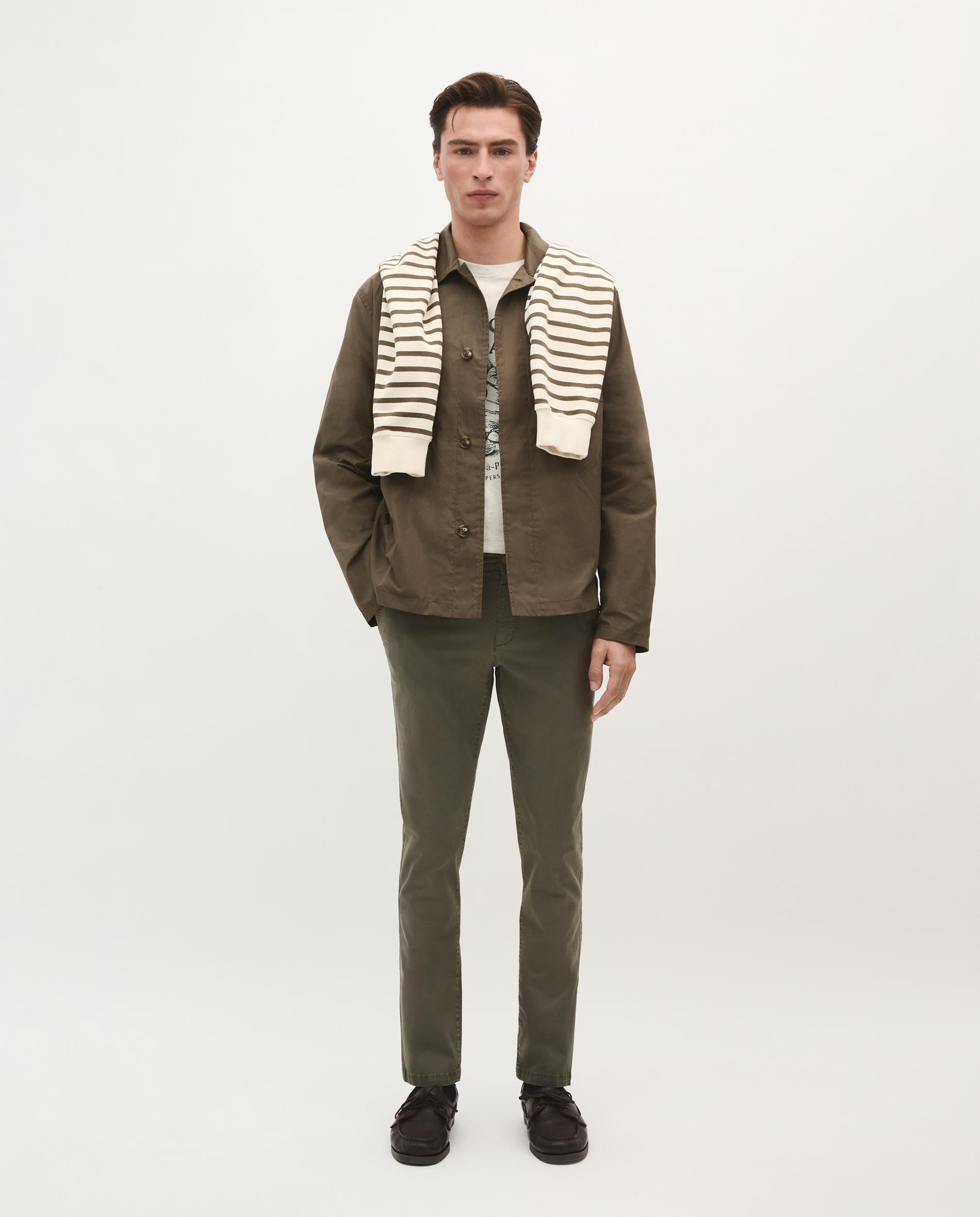 Imagem 0 de Calças Chino com Presilhas na Cintura