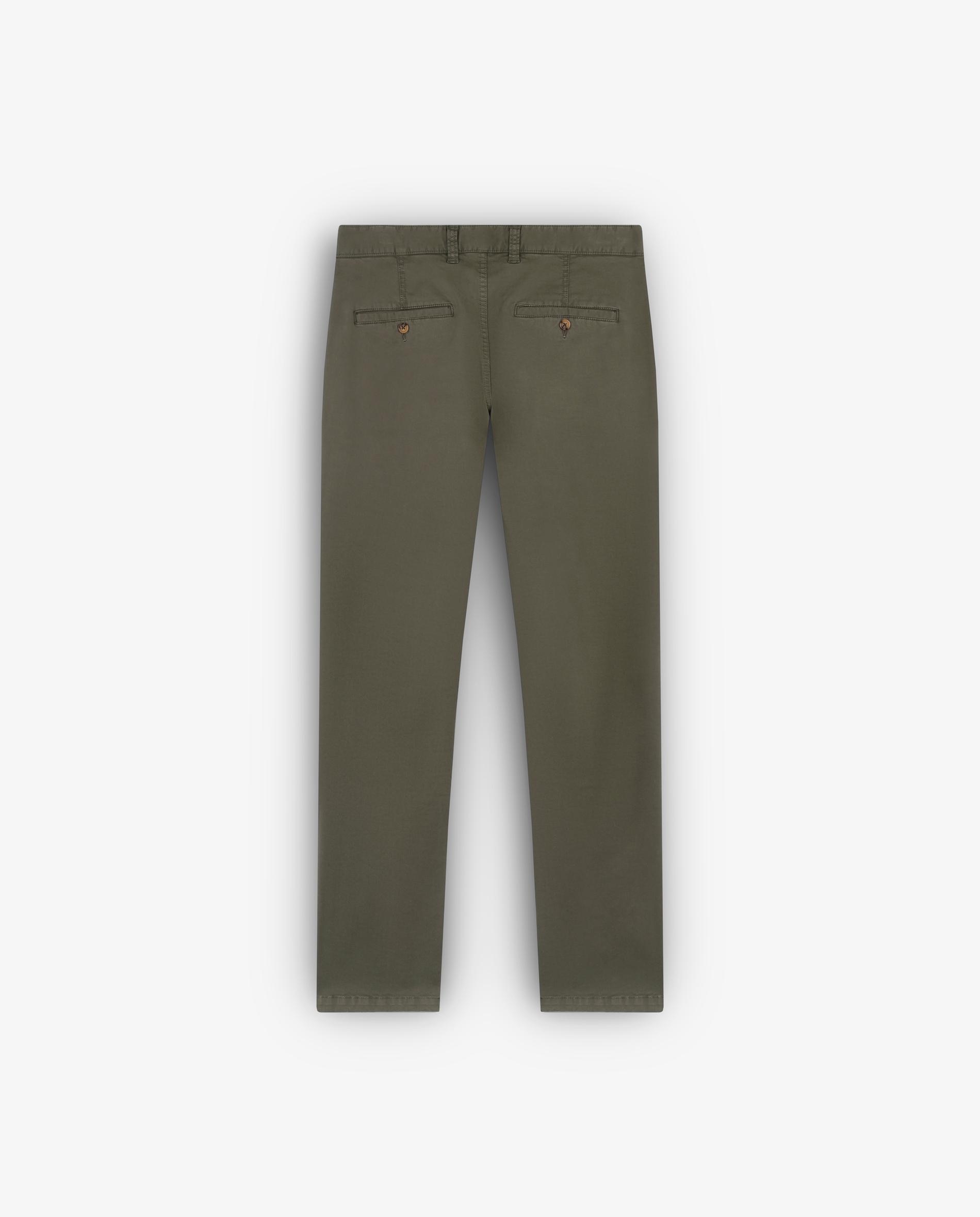 Calças Chino com Presilhas na Cintura Verde-militar-6