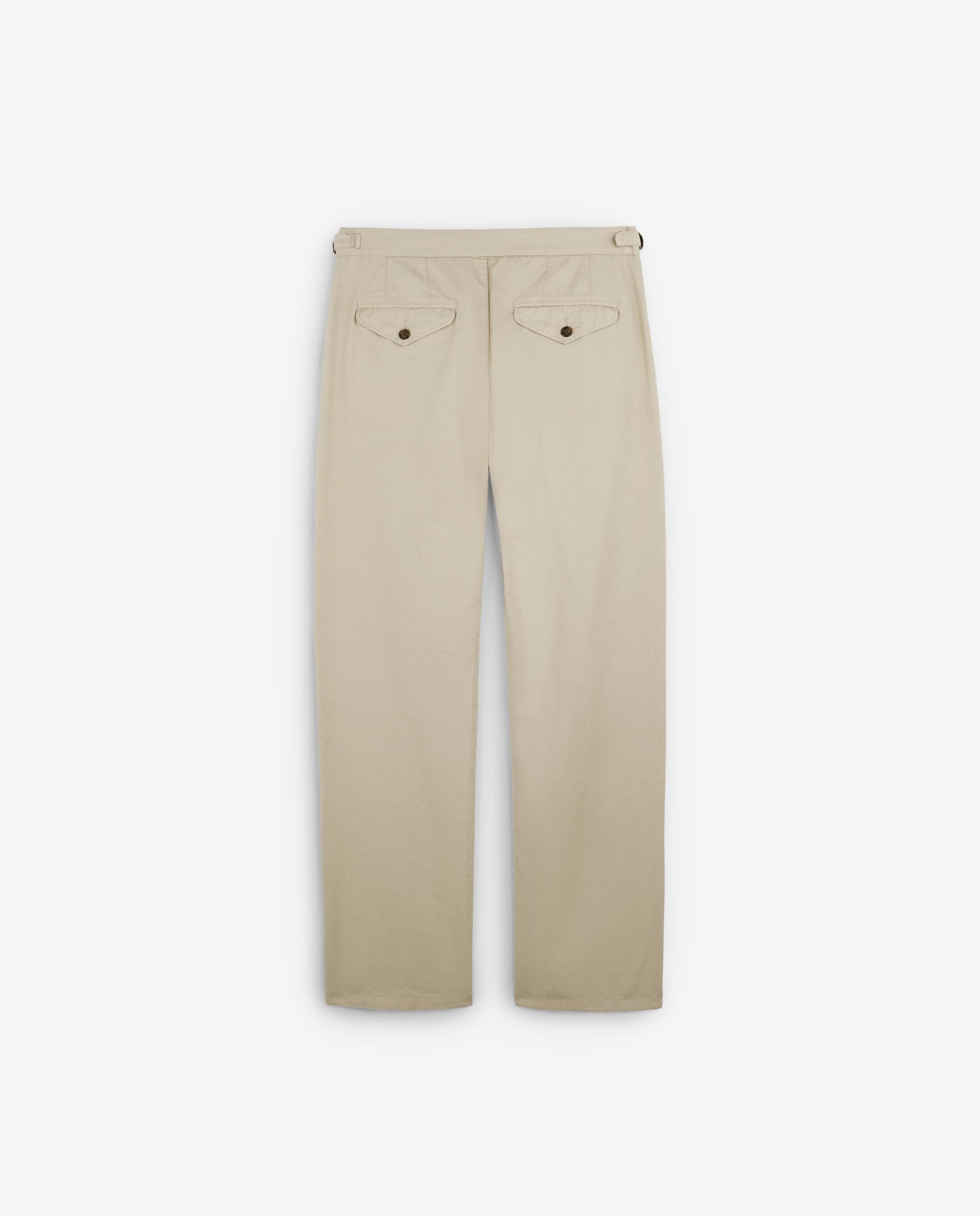 Calças Chino com Ajustadores Laterais Creme-2