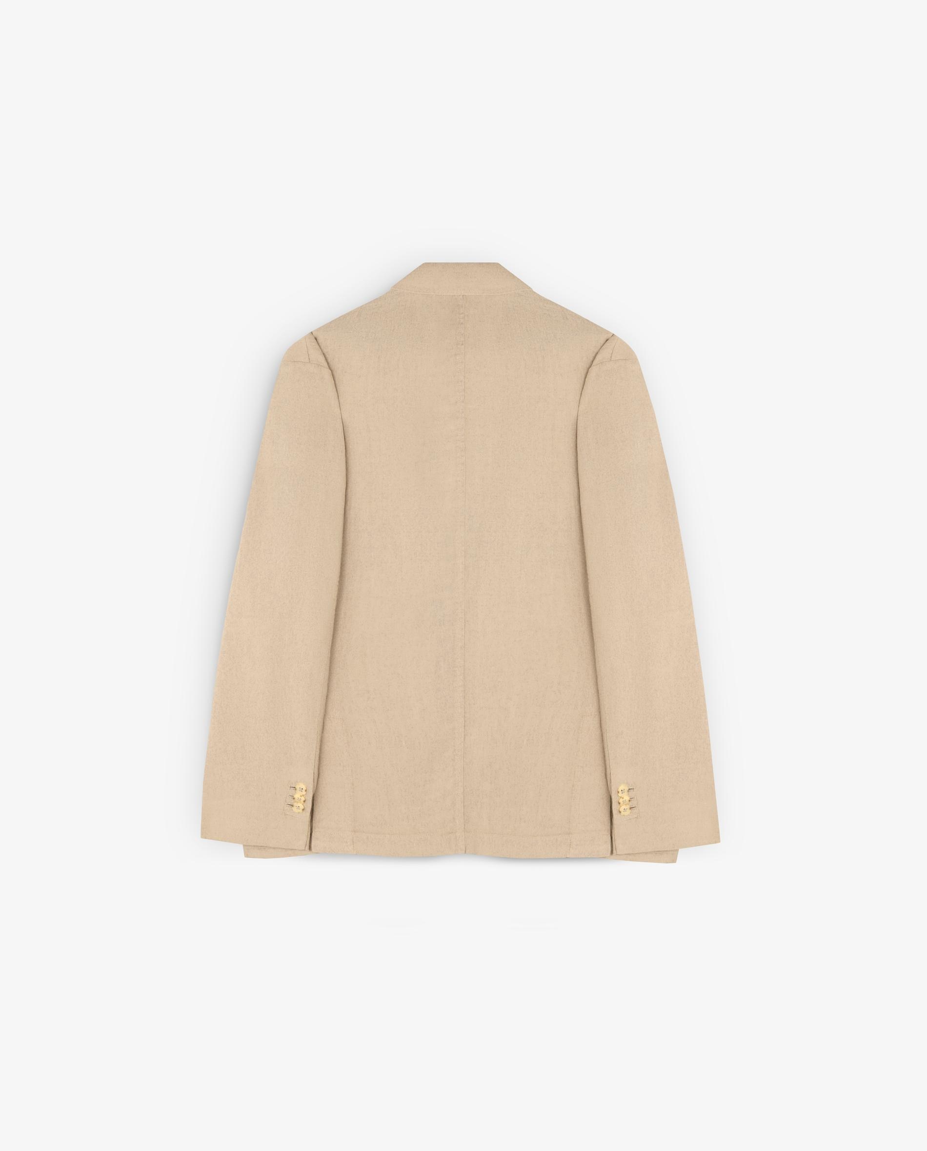 Blazer de Linho com Bolsos Patch Natural-2