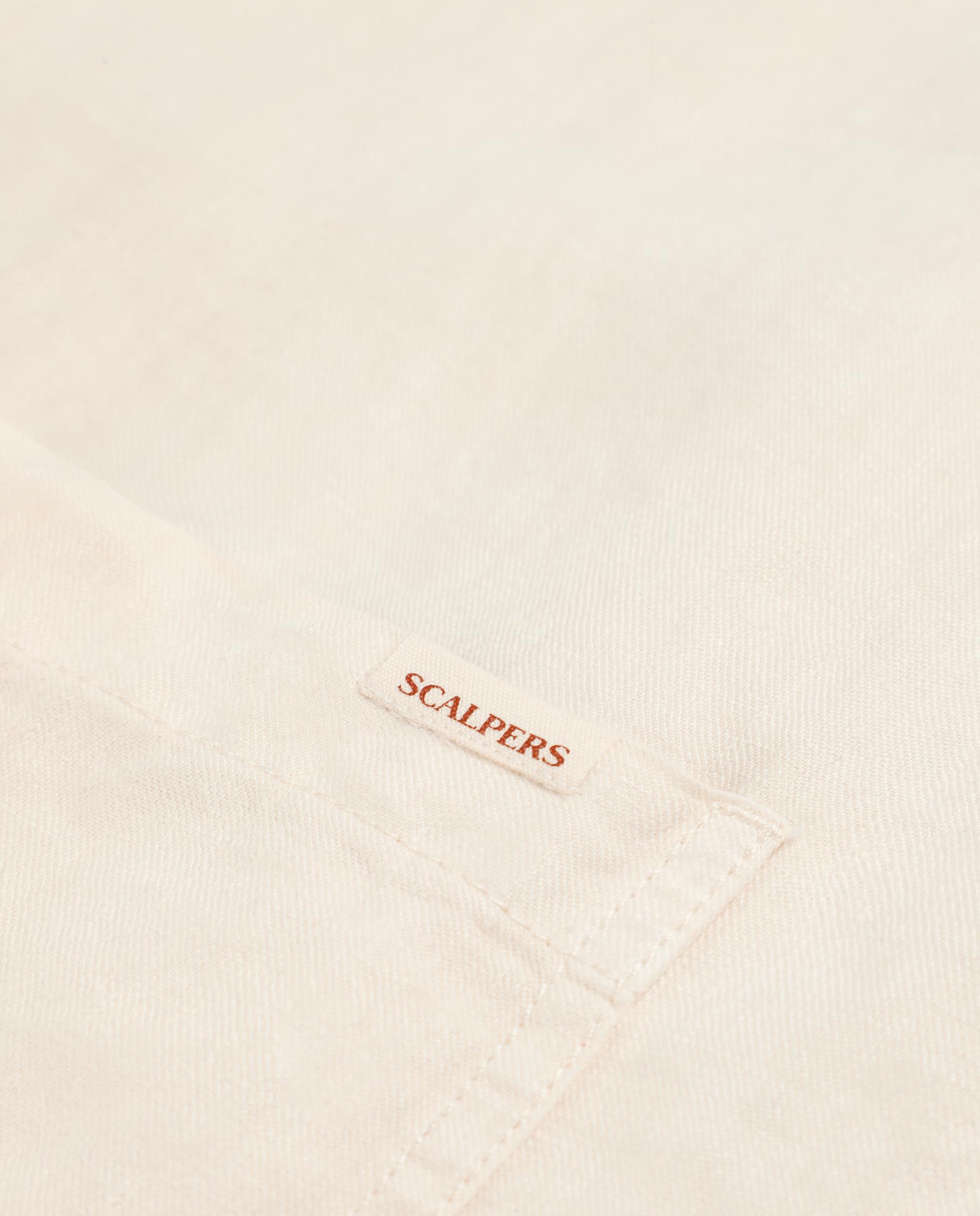 Sobrecamisa com Fecho de Botões e Bolsos Patch Bege-3